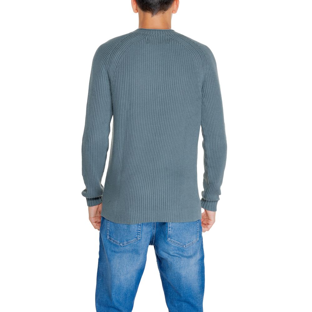 Calvin Klein Jeans, Grüner Pullover aus Bio-Baumwolle