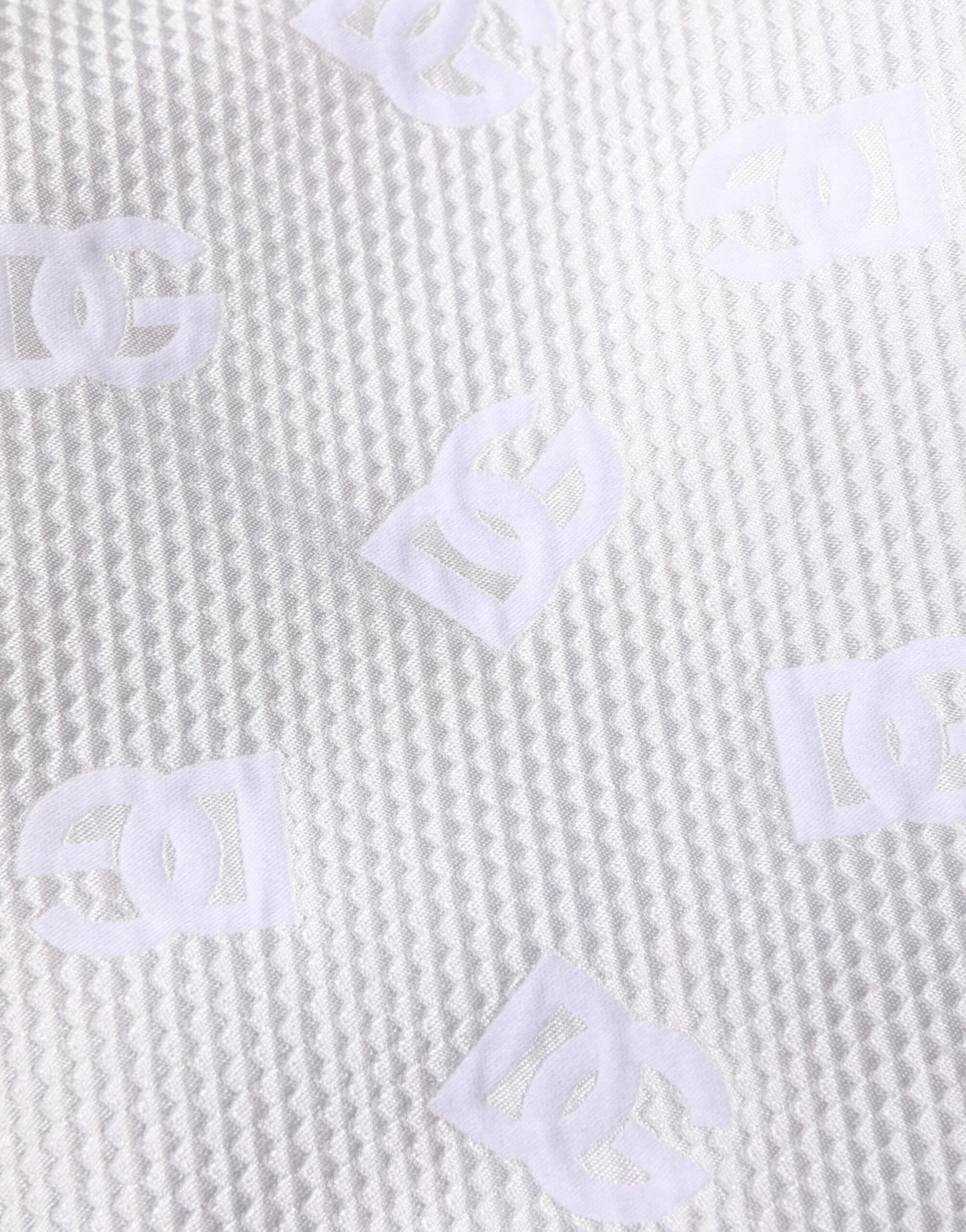 Dolce & Gabbana – Weiße Baumwoll-Hosenshorts mit DNA-DG-Patch-Logo
