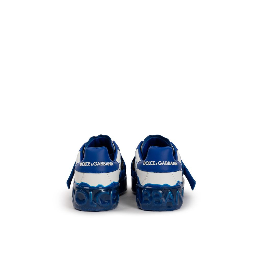 Dolce & Gabbana – Weißes Leder-Low-Top