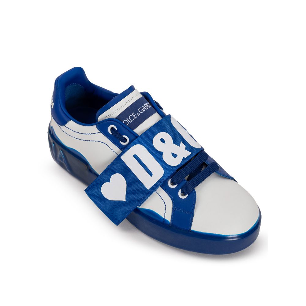 Dolce & Gabbana – Weißes Leder-Low-Top