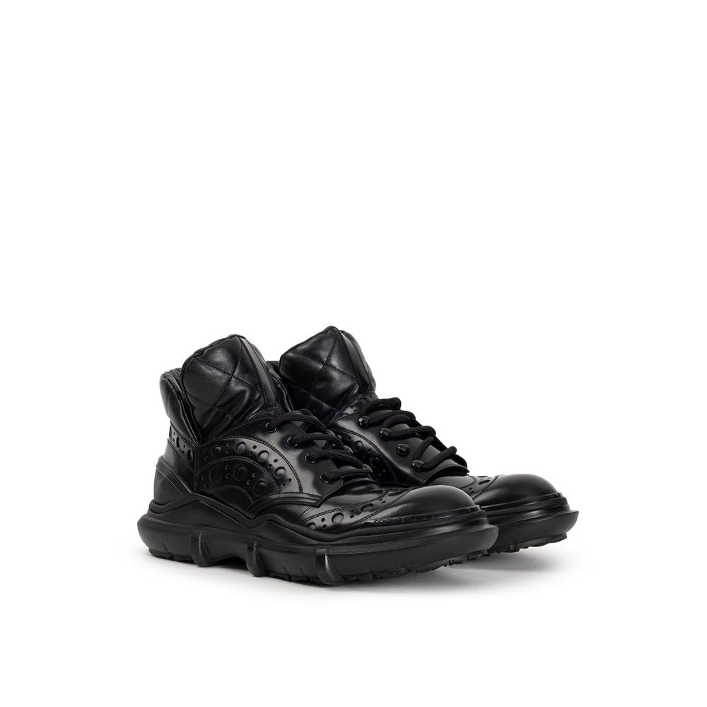 Dolce & Gabbana Oxfords und Derbys aus schwarzem Leder