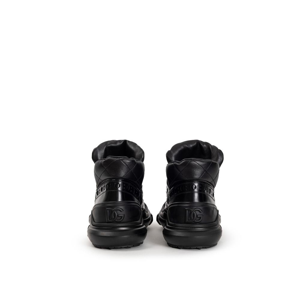 Dolce & Gabbana Oxfords und Derbys aus schwarzem Leder