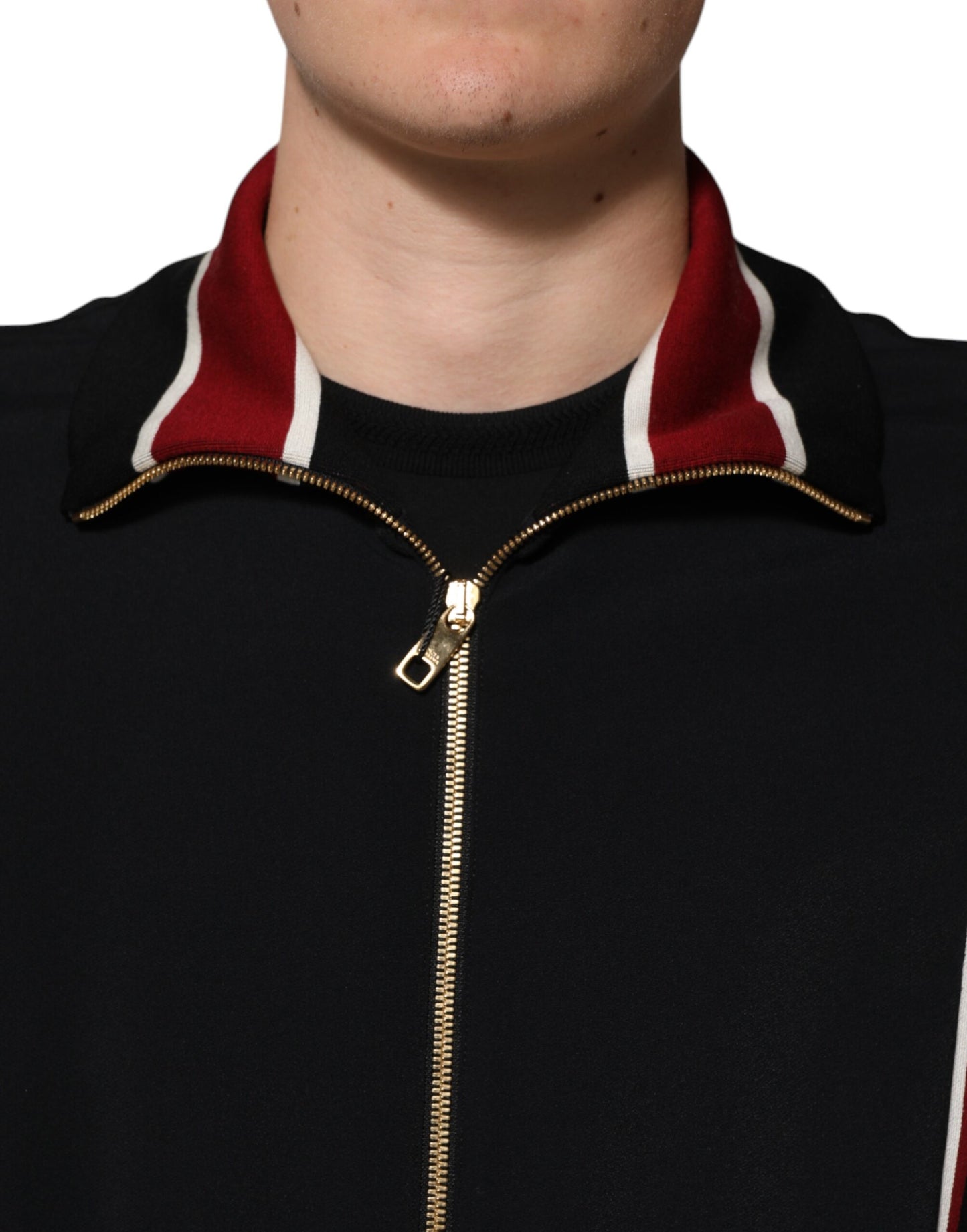 Dolce & Gabbana – Schwarzes DG King-Sweatshirt mit durchgehendem Reißverschluss