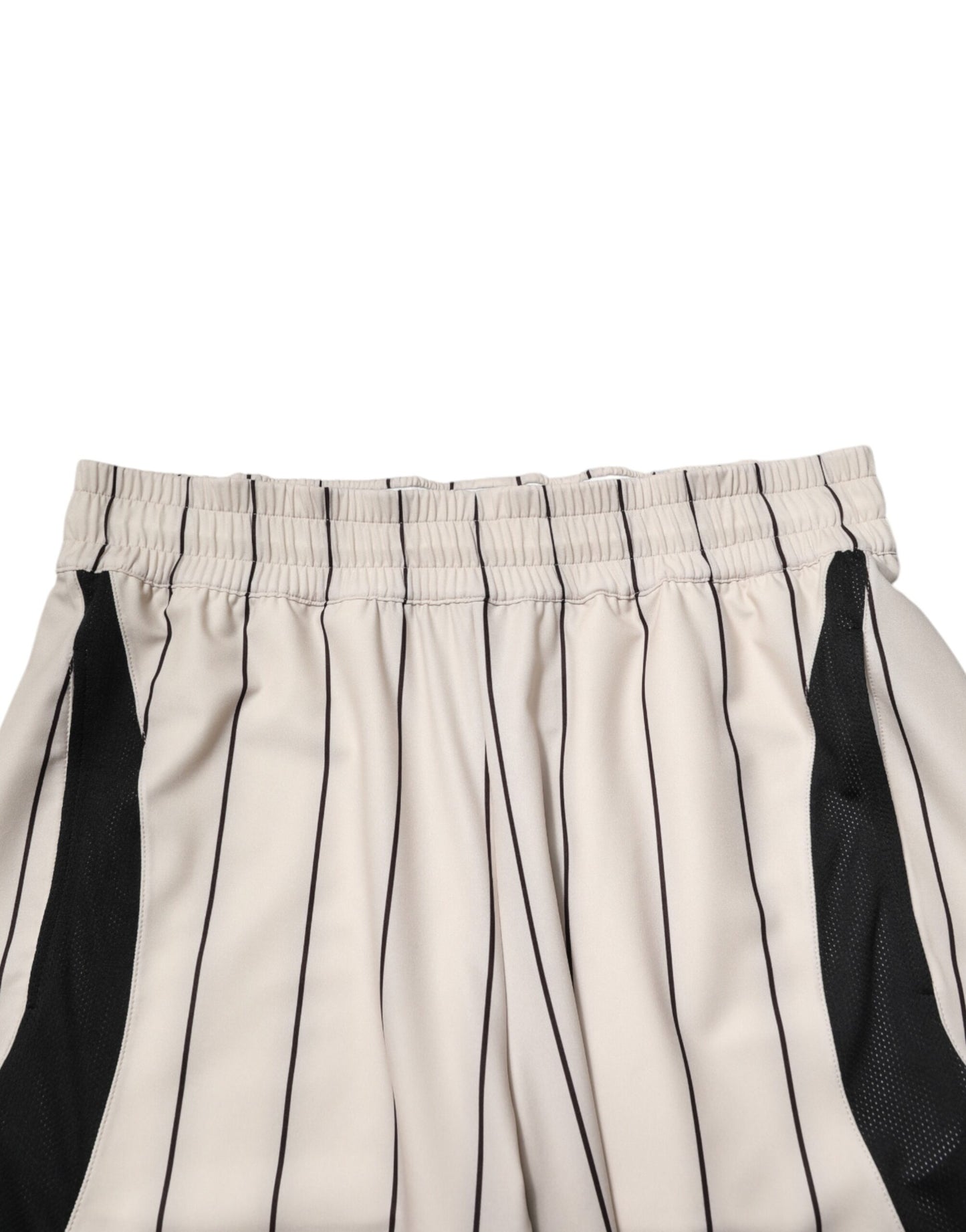 Dolce & Gabbana – Sweatshorts aus Polyester mit DG-Logo in Off-White