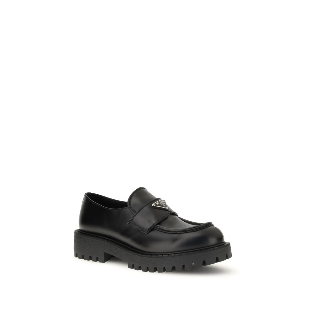 Prada Doppelte Schokoladen-Loafer