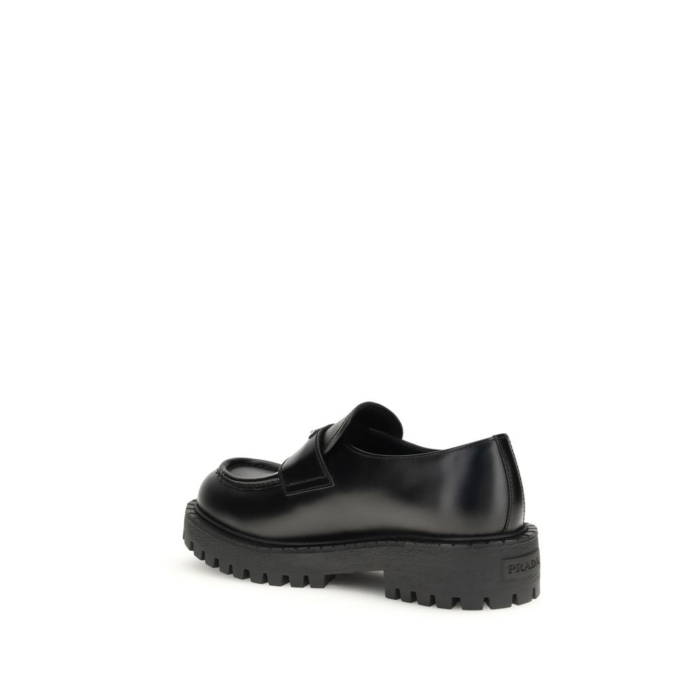 Prada Doppelte Schokoladen-Loafer