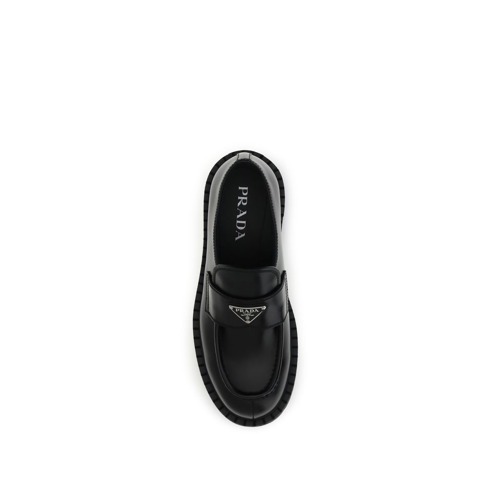 Prada Doppelte Schokoladen-Loafer