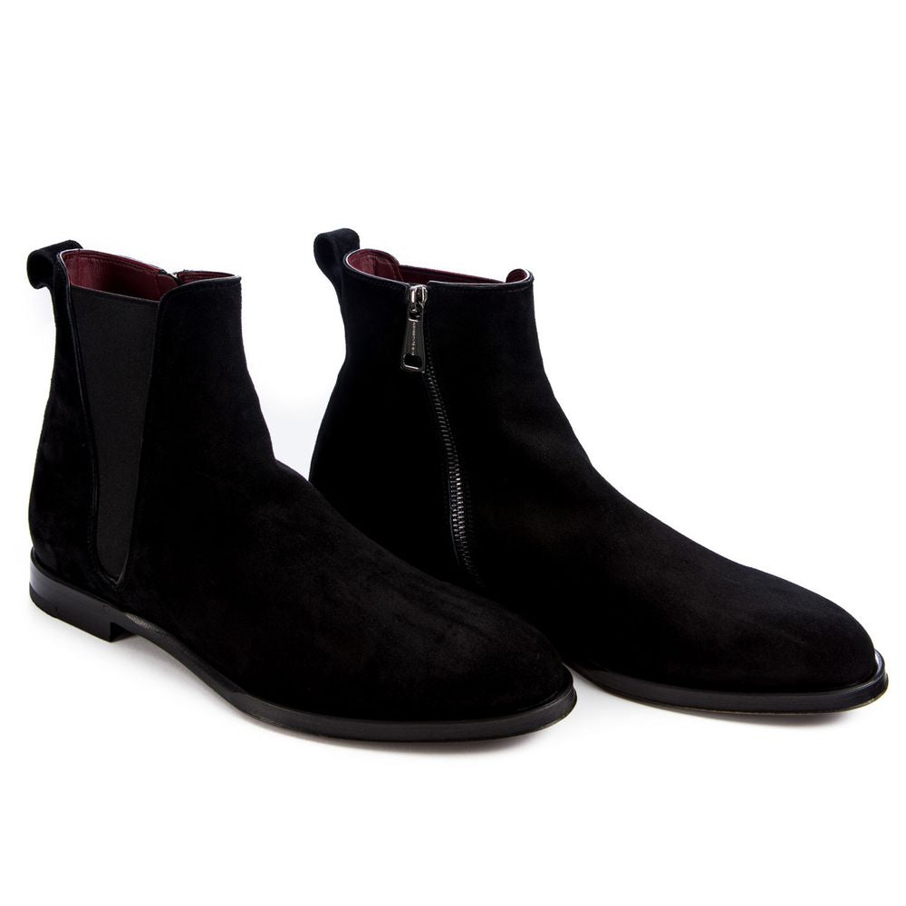 Dolce & Gabbana Schwarzer Kalbslederstiefel