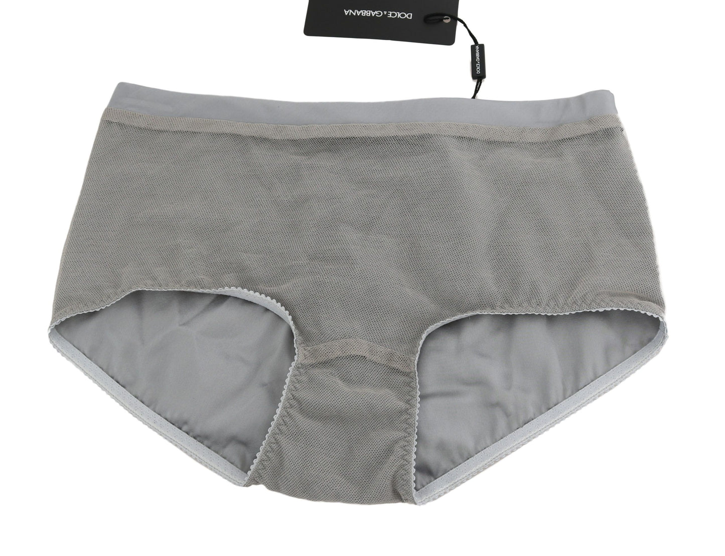 Dolce & Gabbana Unterwäsche Silber mit Netzseidenhöschen