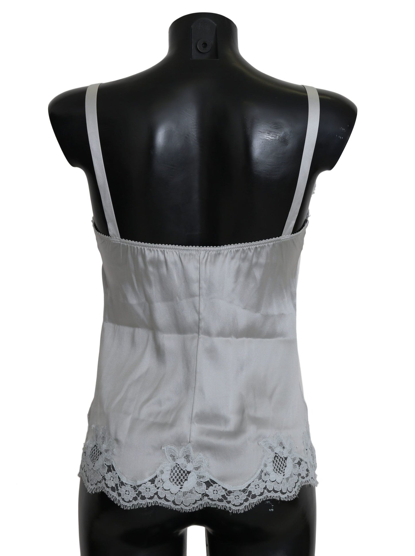 Dolce & Gabbana Grünes Seidenspitzenkleid, Chemisole-Dessous