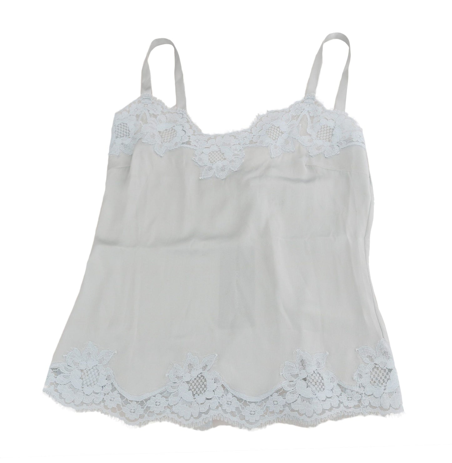 Dolce & Gabbana Grünes Seidenspitzenkleid, Chemisole-Dessous