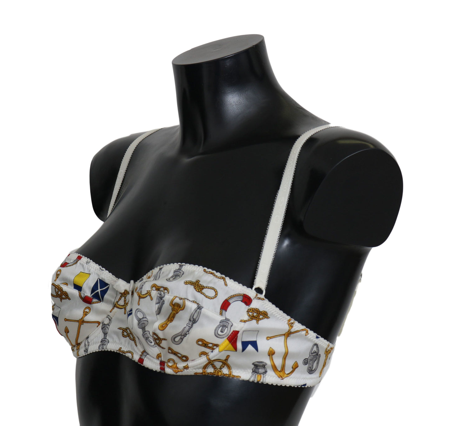 Dolce & Gabbana – Weiße Balconcino-Unterhose mit Matrosen-Print