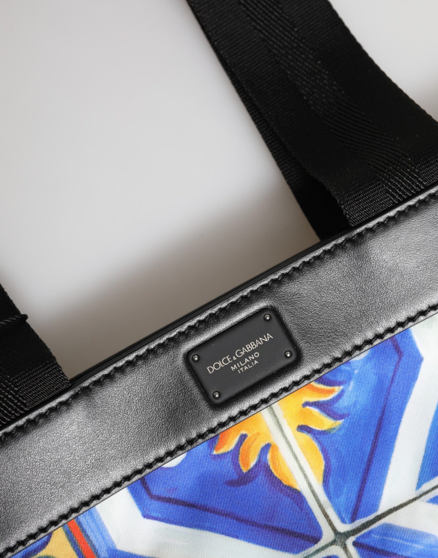 Dolce & Gabbana Mehrfarbige Maiolica-Print-Tragetasche mit Schultergurt