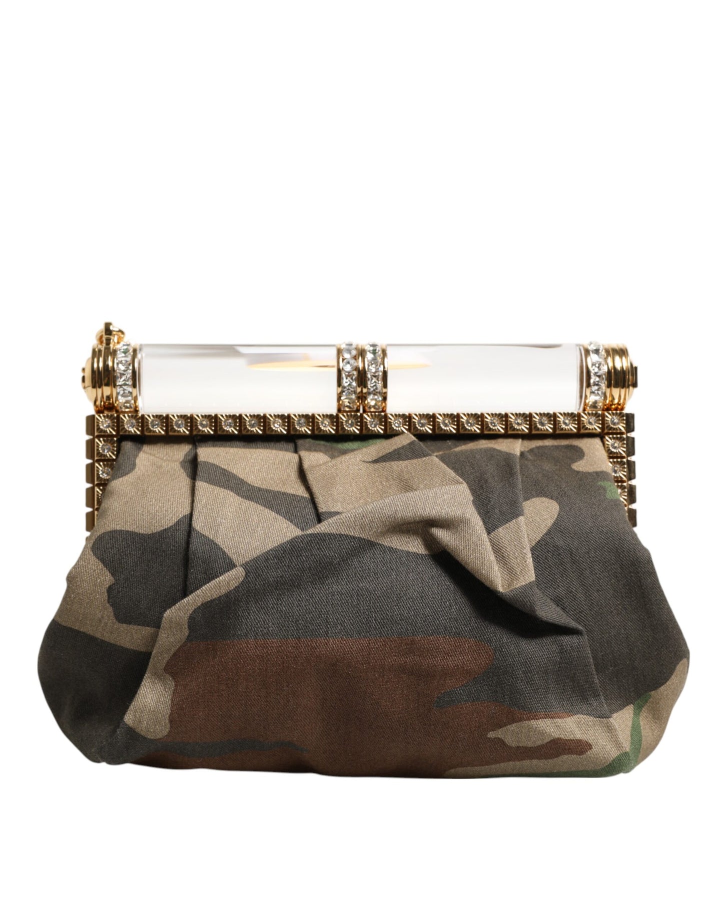 Dolce & Gabbana – Mehrfarbige, mittelgroße Sicily-Tasche mit Camouflage-Muster und Schultergurt
