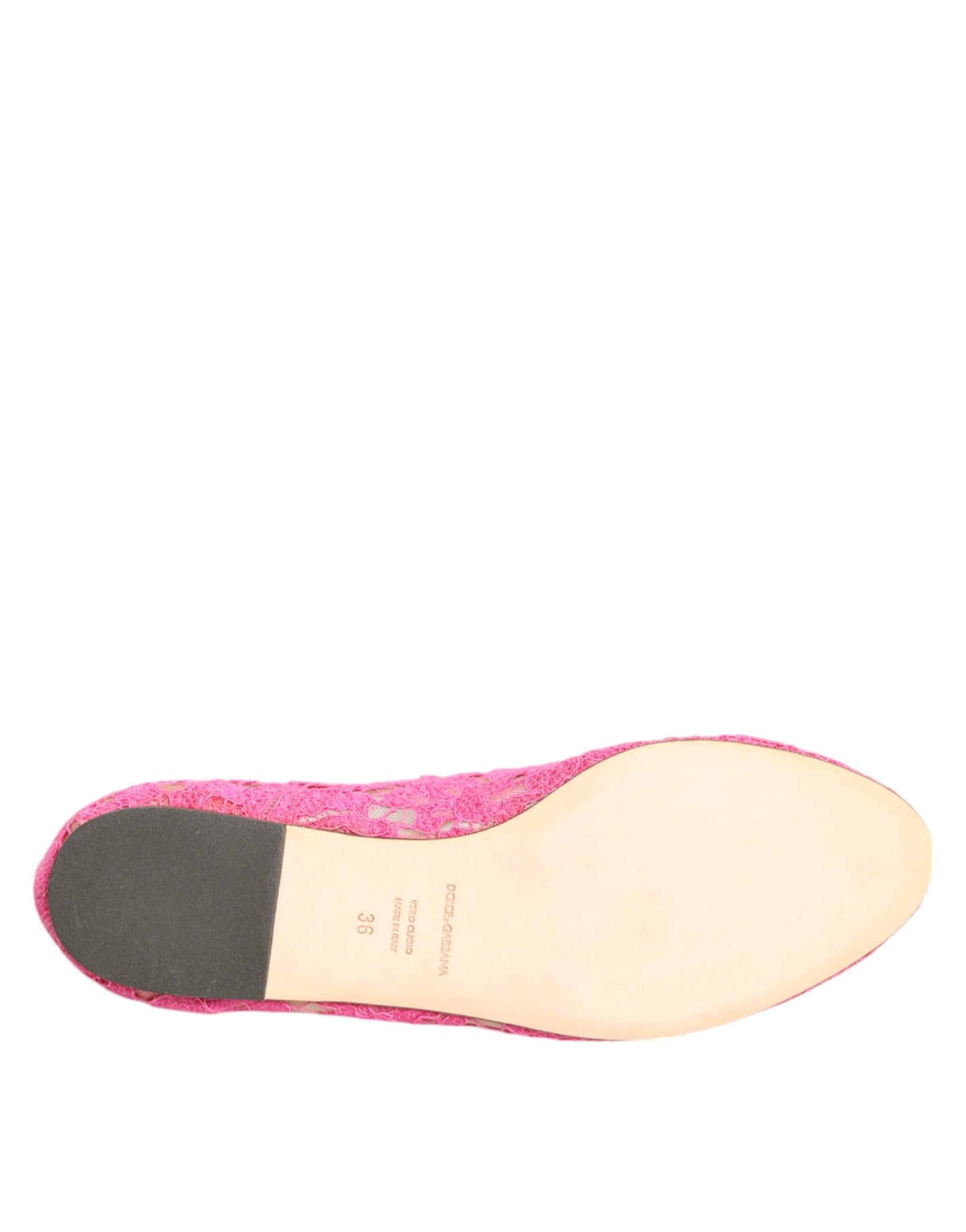 Dolce & Gabbana – Rosa Taormina – Flache Schuhe mit Spitzen und Kristallen