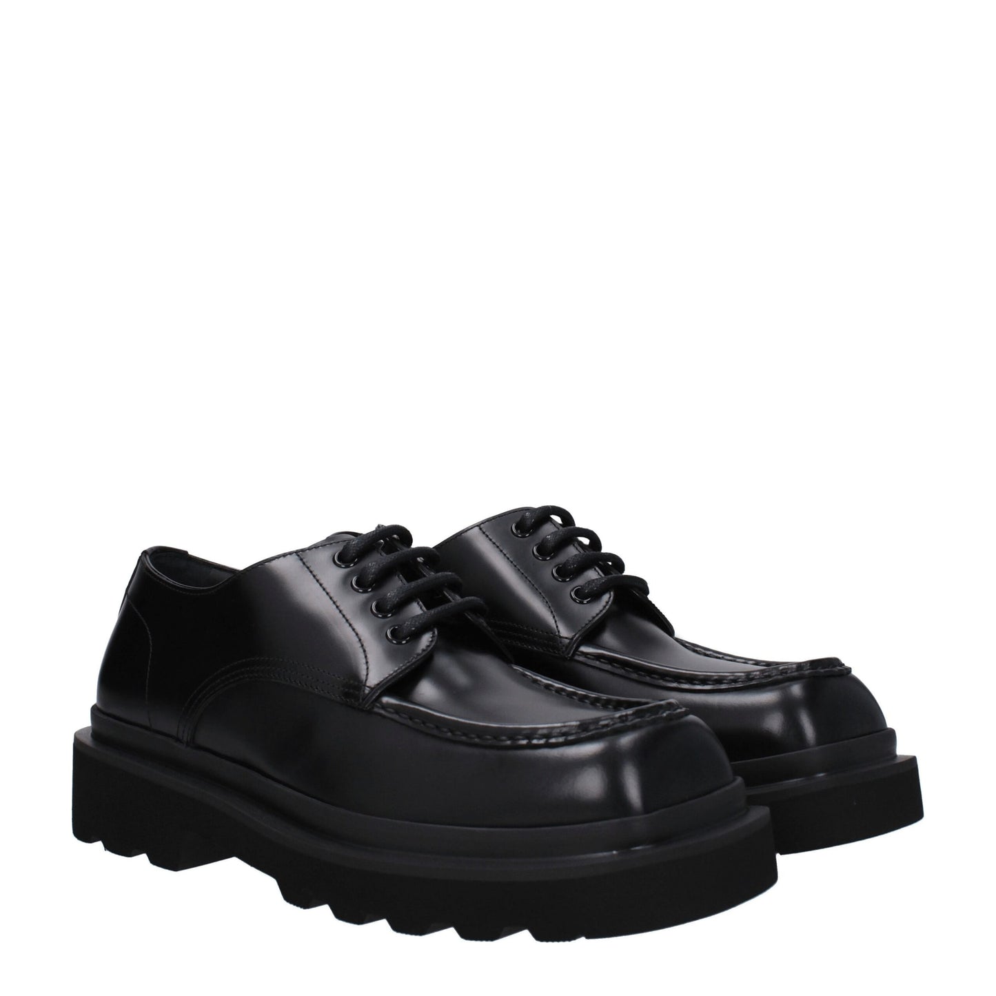 Dolce & Gabbana – Oxfords und Derbys aus schwarzem Leder