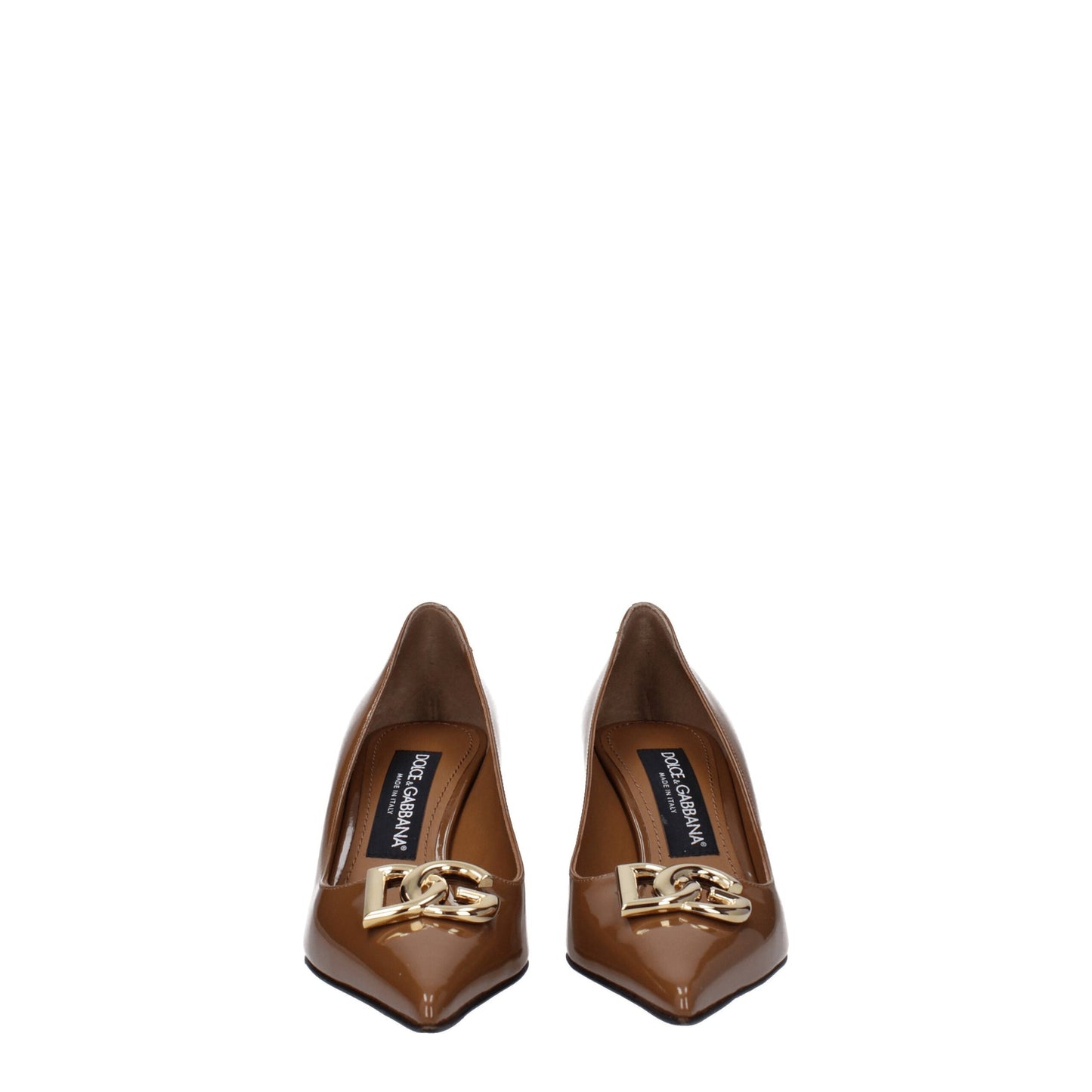 Dolce & Gabbana – Pumps aus braunem Leder mit hohem Absatz