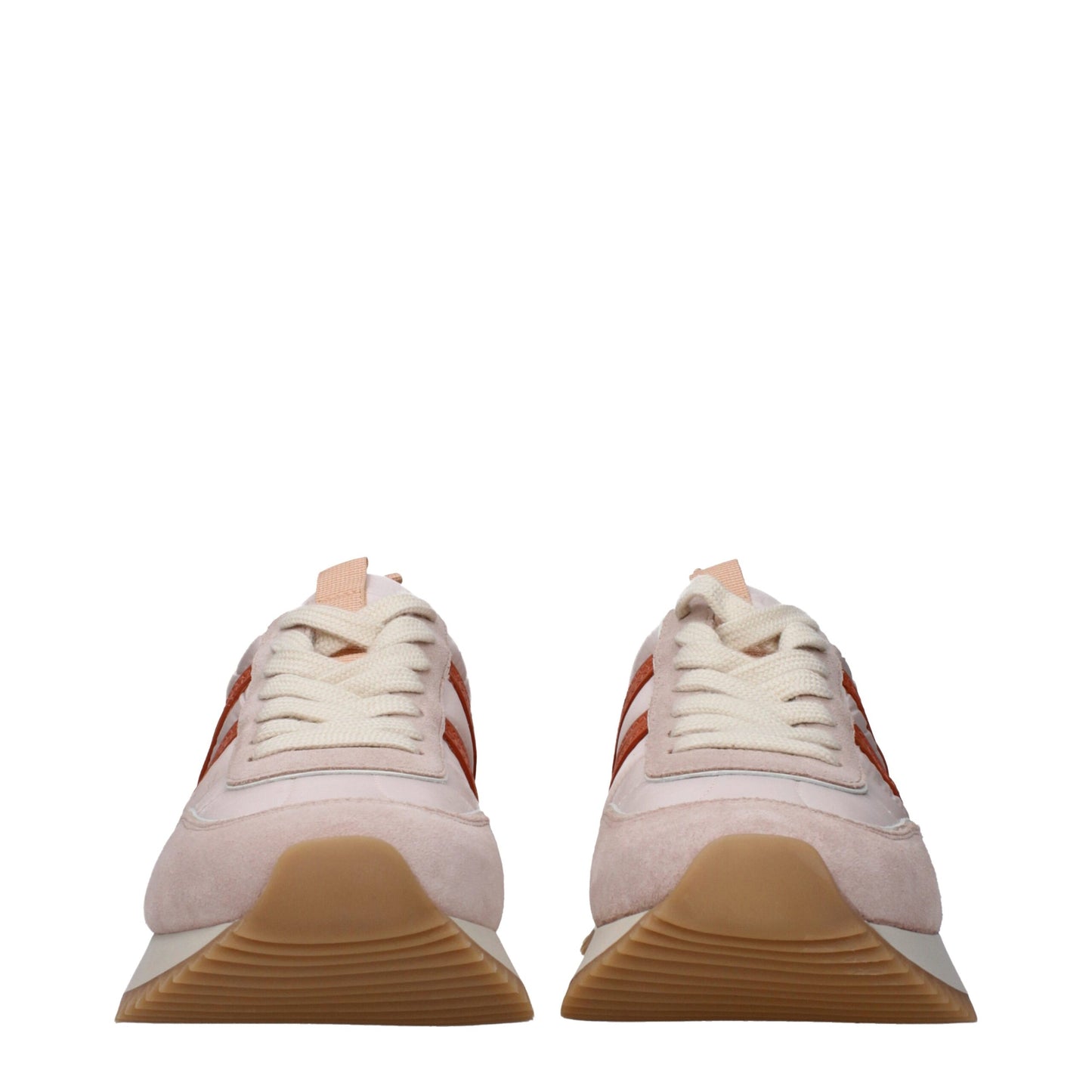 Moncler – Klobige Sneakers aus rosa Stoff
