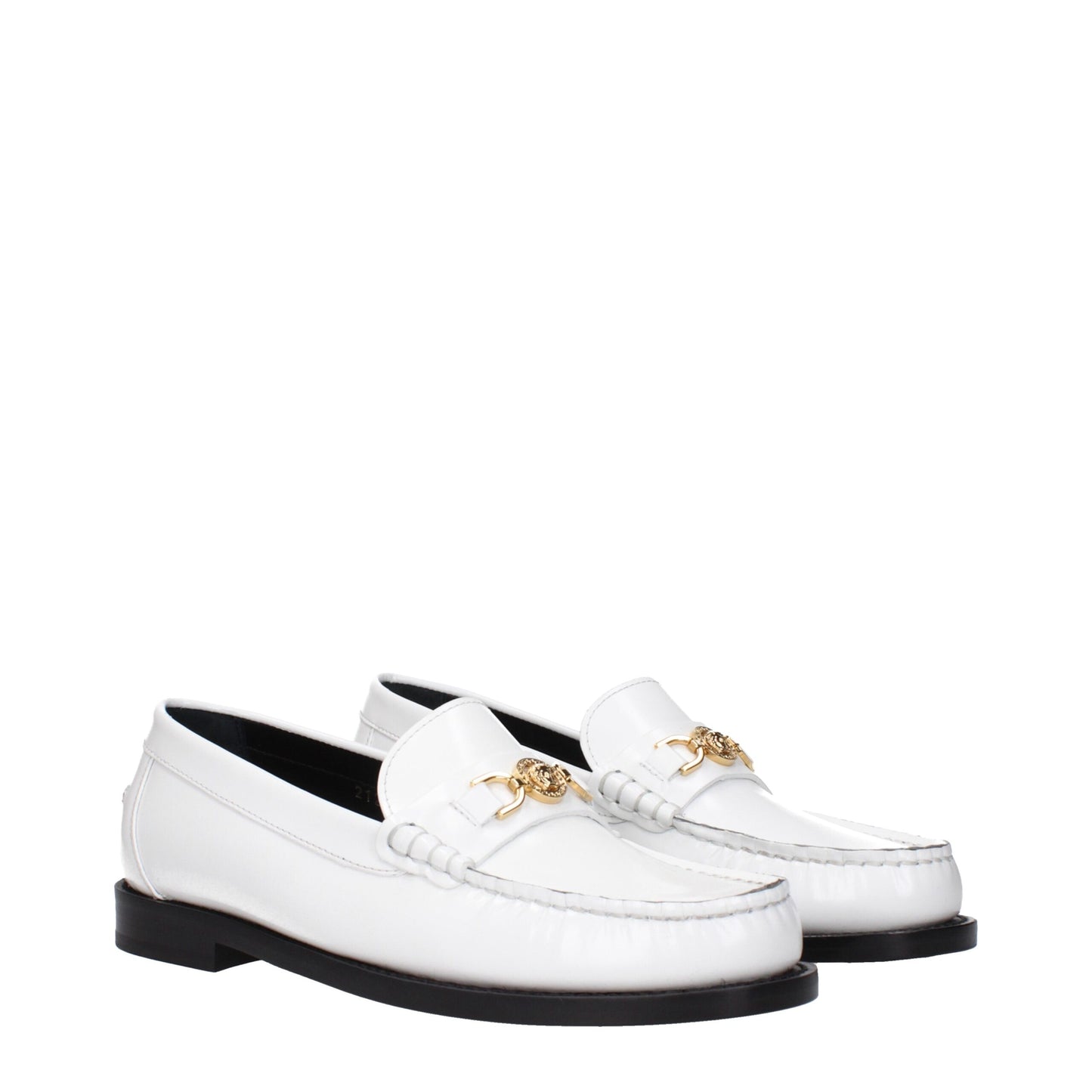 Versace – Slipper aus weißem Leder