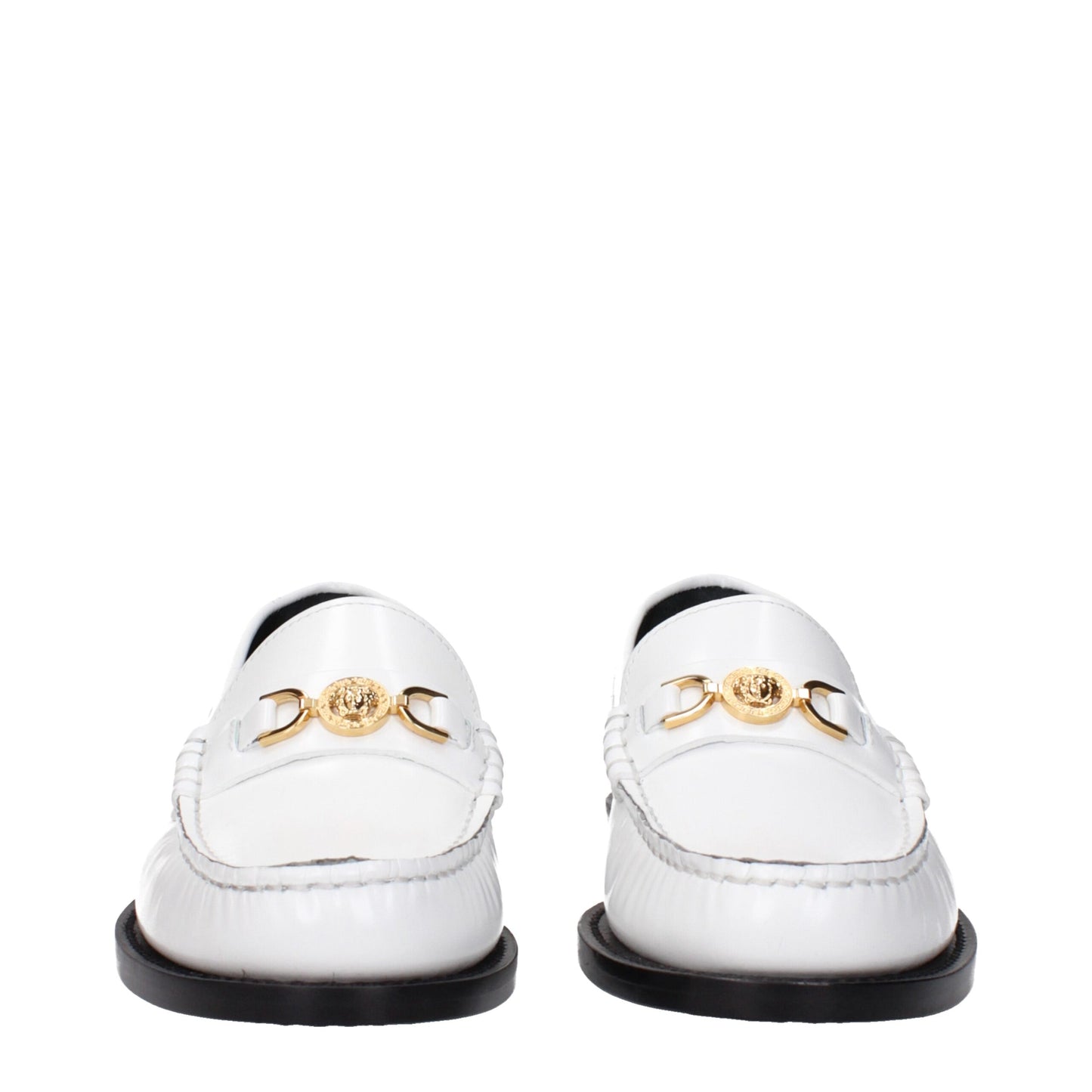 Versace – Slipper aus weißem Leder