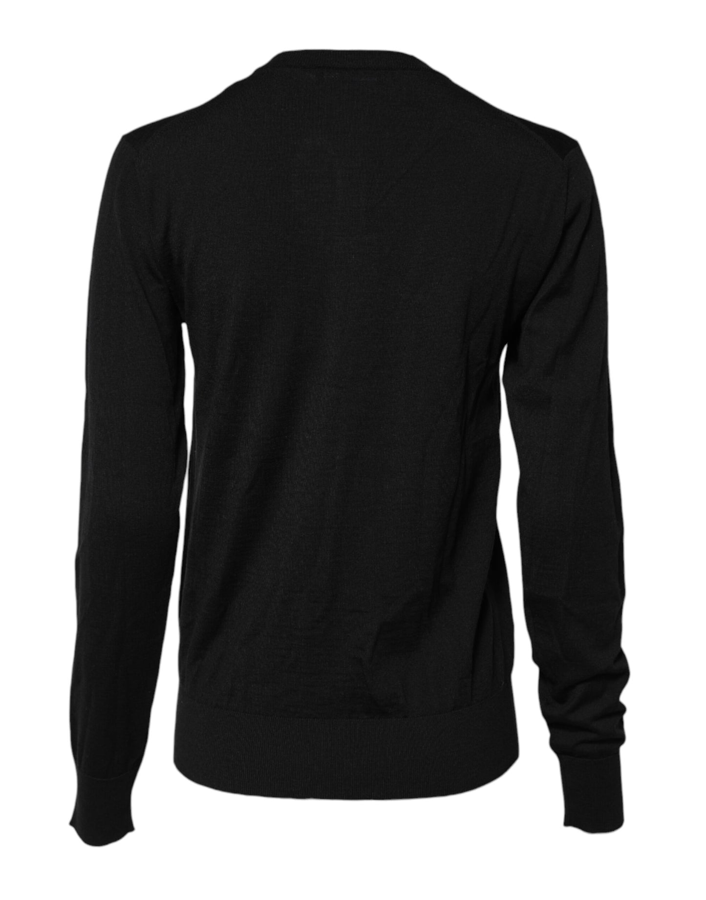 Dolce & Gabbana – Schwarzer Cardigan aus Wollstrick mit Rundhalsausschnitt