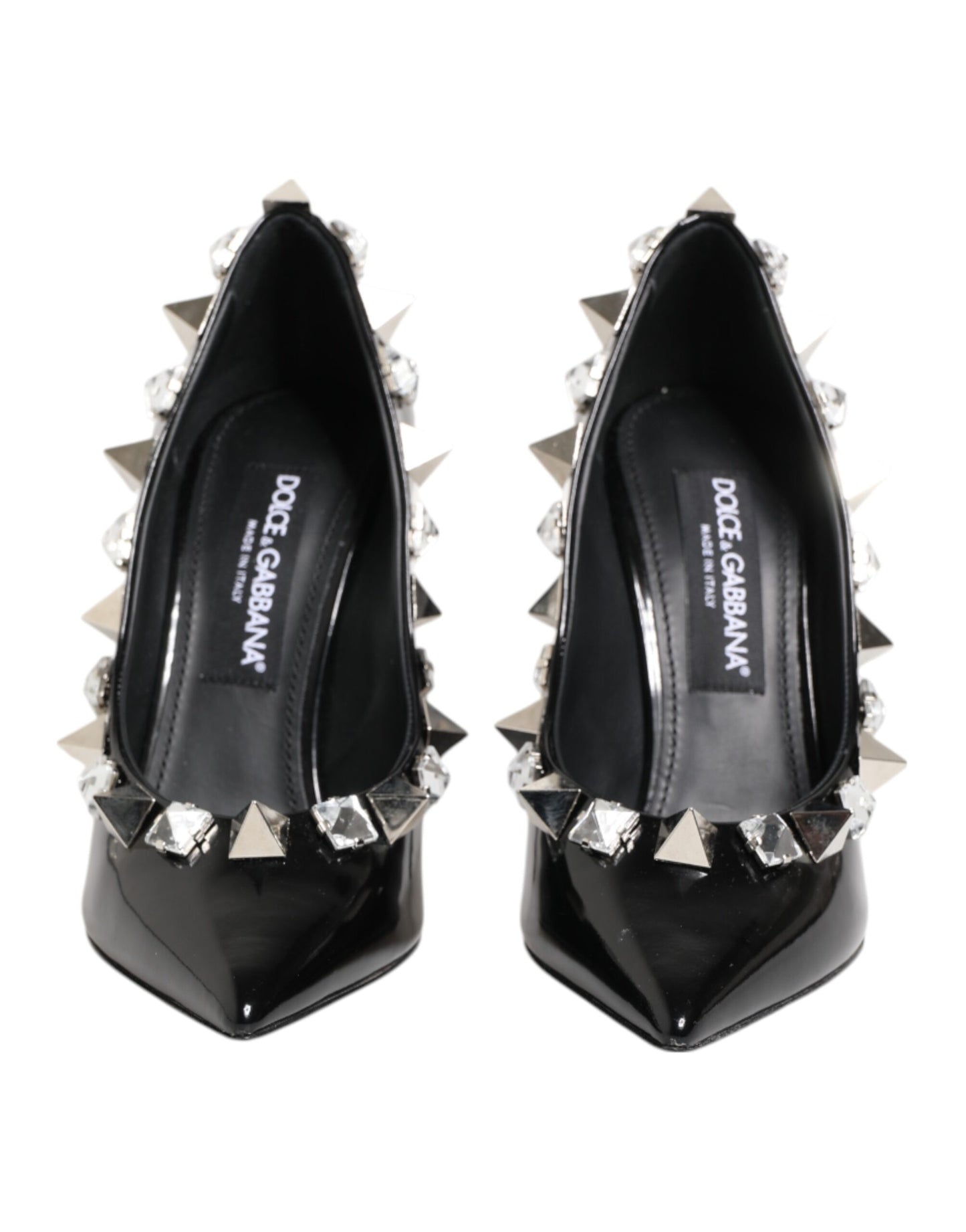 Dolce & Gabbana – Schwarze Pumps mit Kristallnieten und Stilettoabsatz