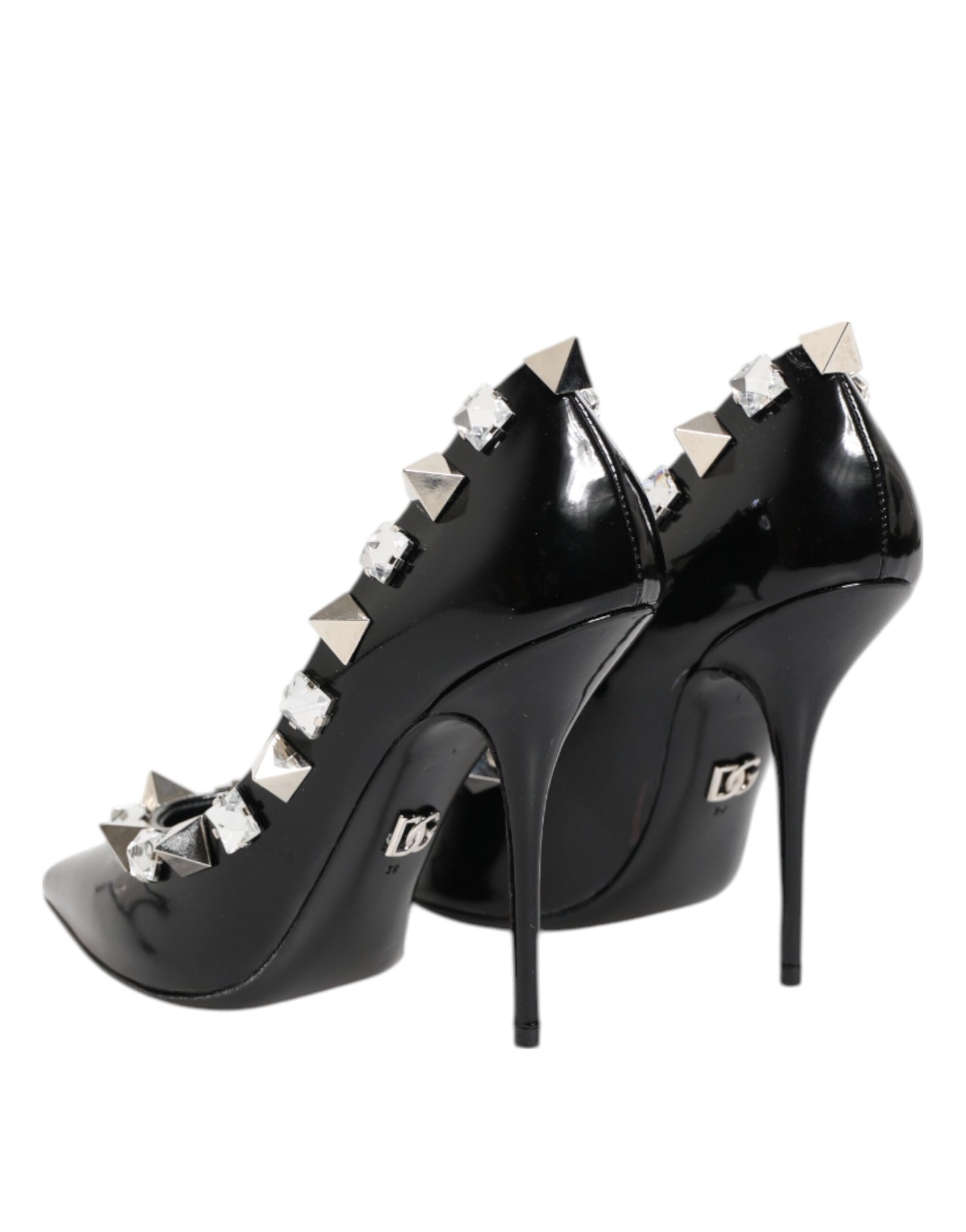 Dolce & Gabbana – Schwarze Pumps mit Kristallnieten und Stilettoabsatz
