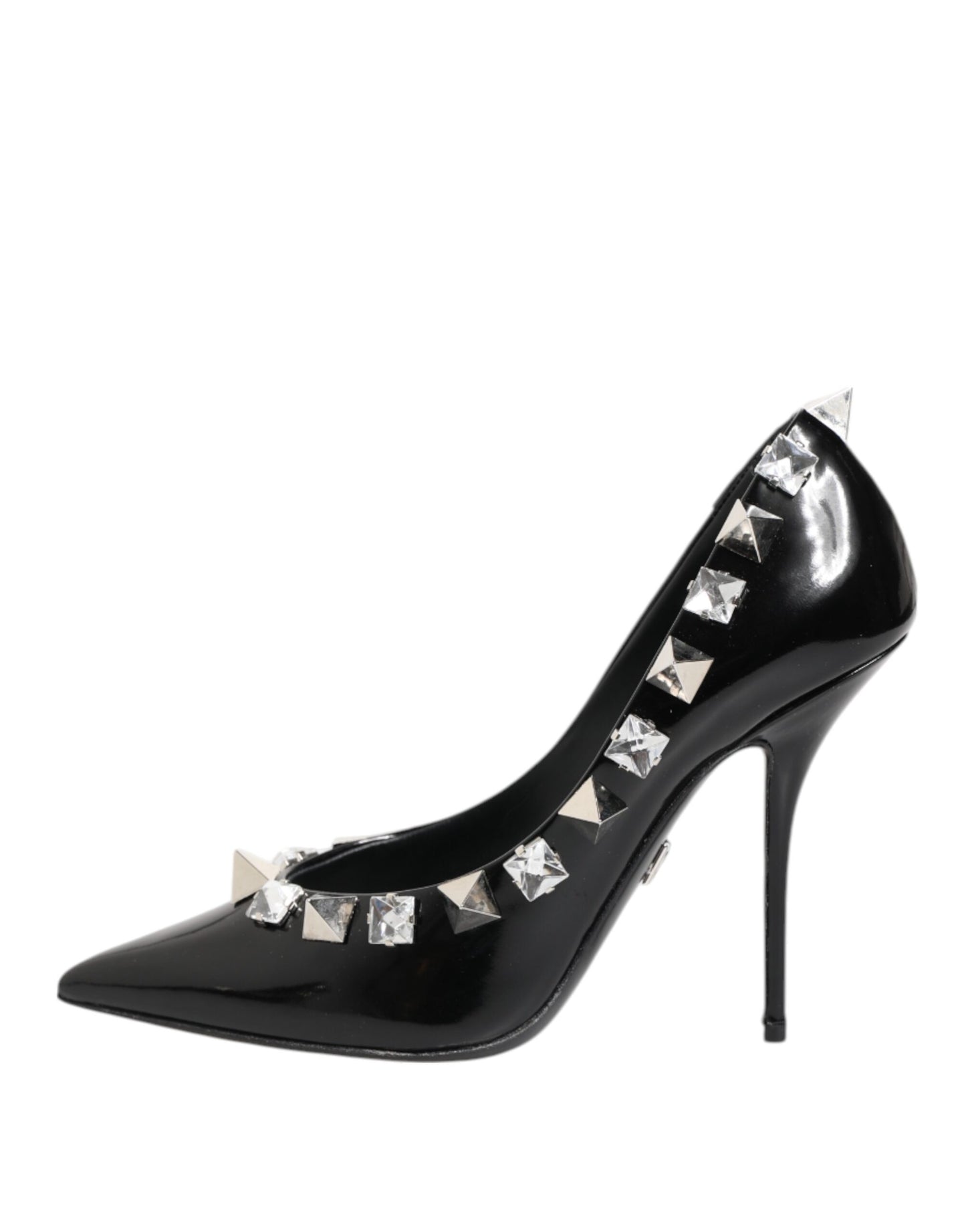 Dolce & Gabbana – Schwarze Pumps mit Kristallnieten und Stilettoabsatz