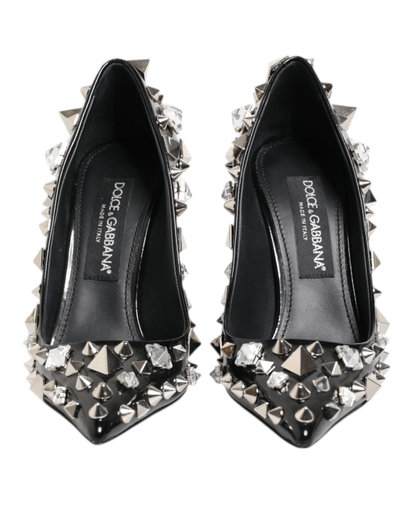 Dolce & Gabbana – Schwarze Pumps mit Kristallnieten und Stilettoabsatz