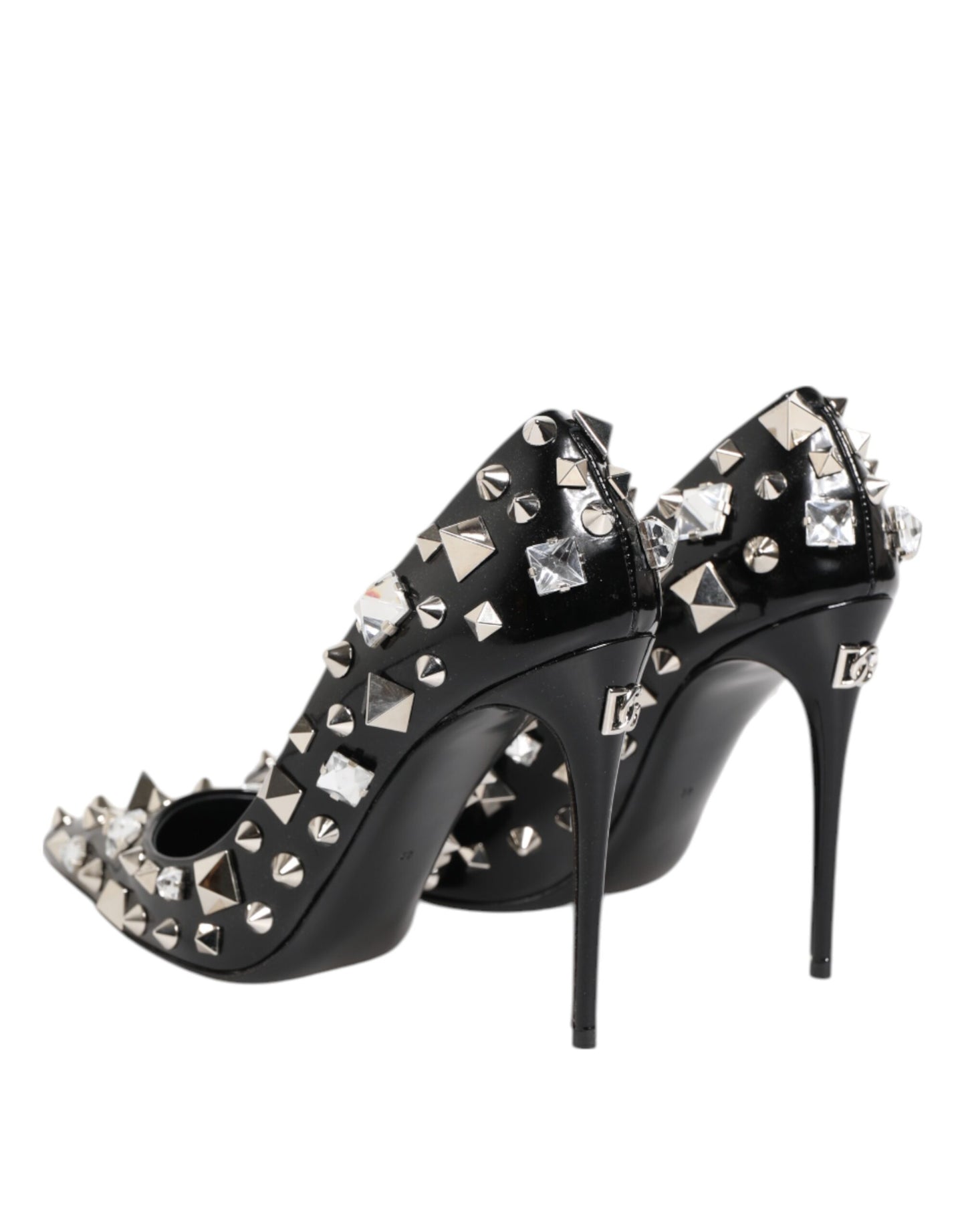 Dolce & Gabbana – Schwarze Pumps mit Kristallnieten und Stilettoabsatz