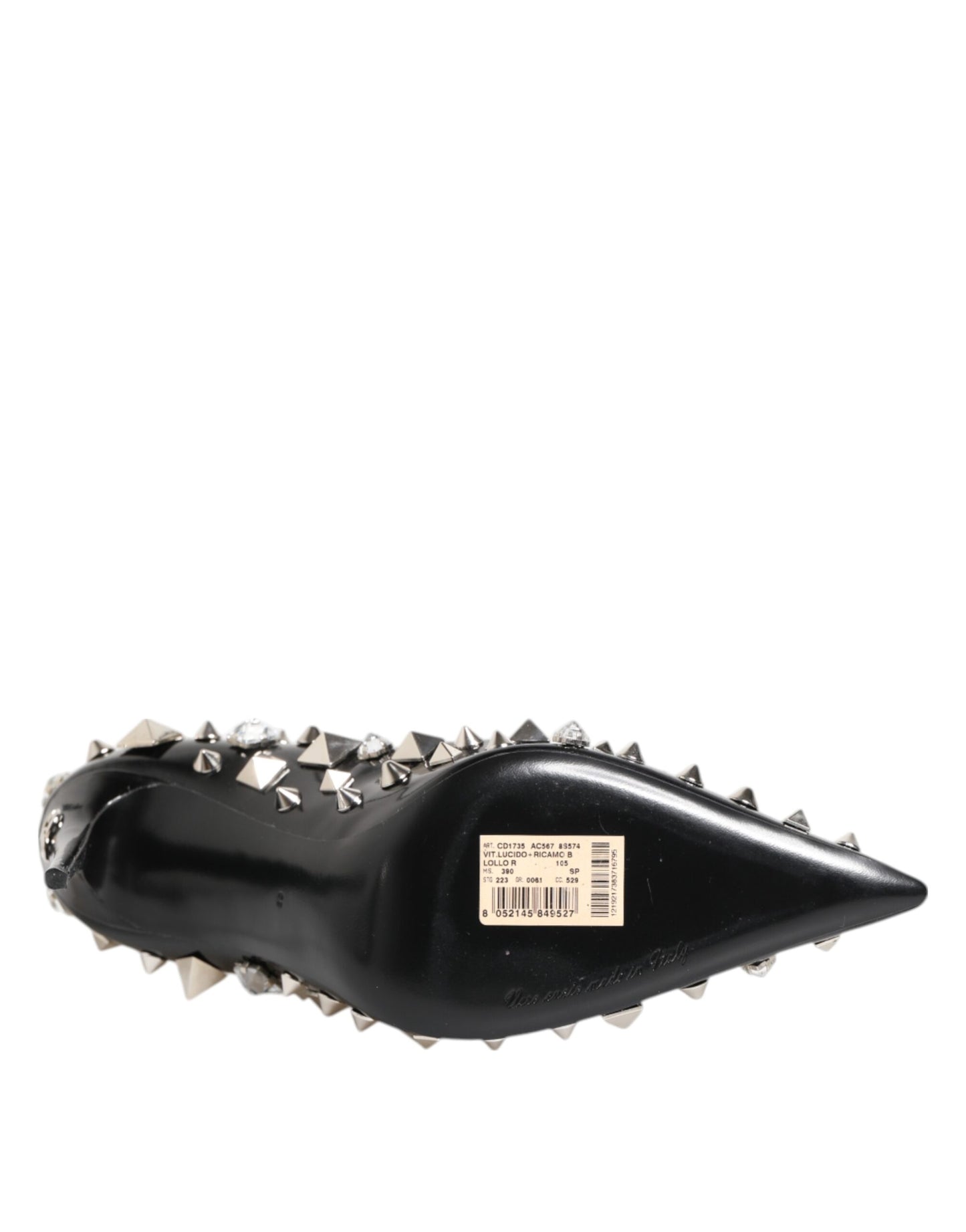 Dolce & Gabbana – Schwarze Pumps mit Kristallnieten und Stilettoabsatz