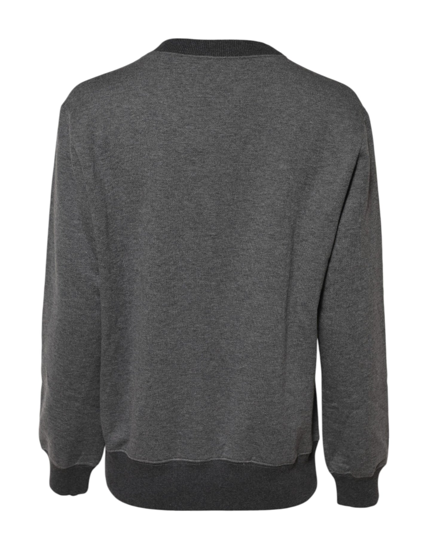 Dolce & Gabbana Grauer Pullover mit DG-Logo-Stickerei