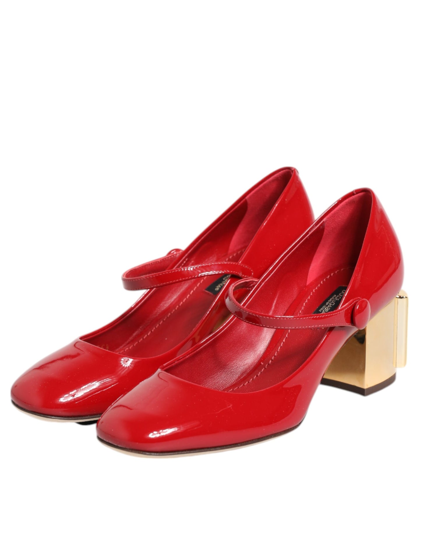 Dolce & Gabbana Rote Leder DG Logo Heels Sandalen Schuhe