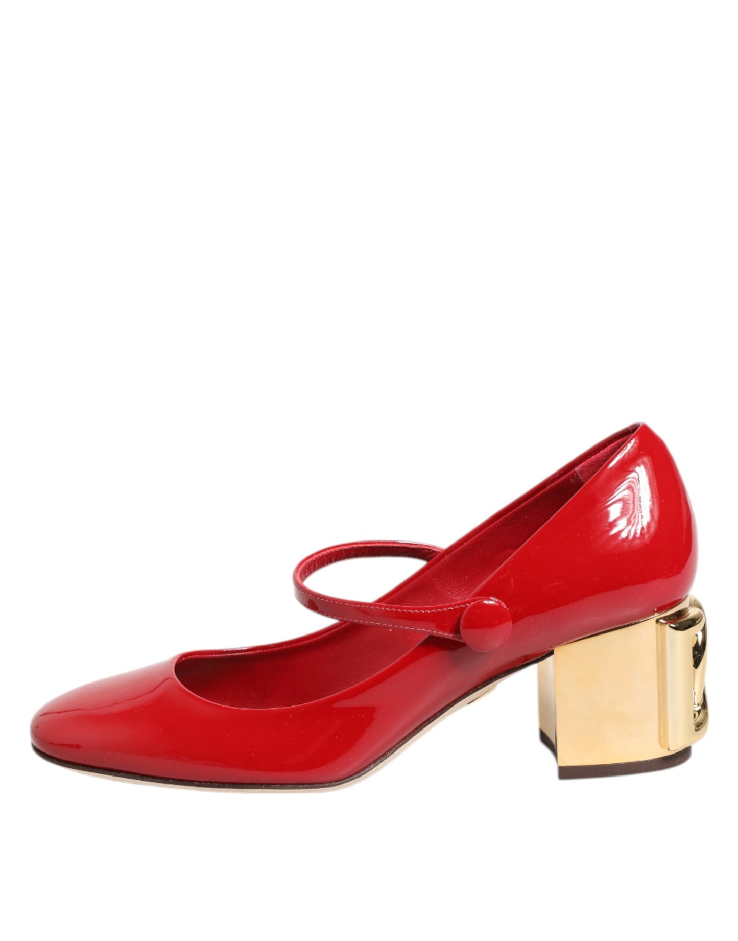 Dolce & Gabbana Rote Leder DG Logo Heels Sandalen Schuhe