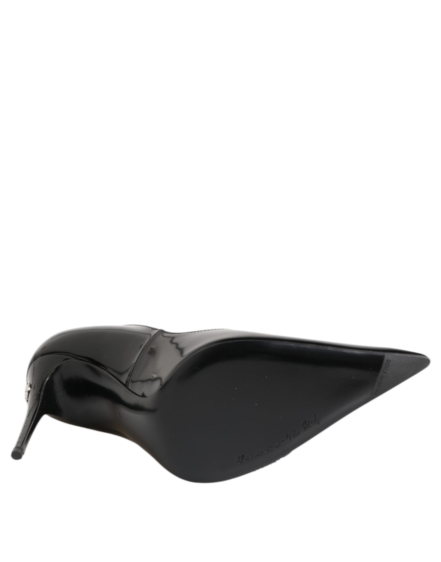 Dolce & Gabbana Schwarze Lackleder Reißverschluss Heels Pumps Schuhe