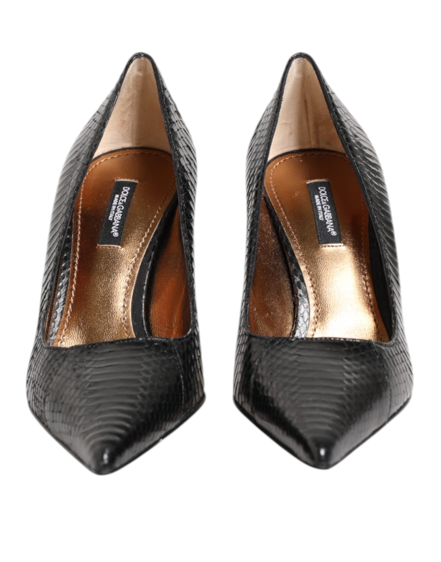 Dolce & Gabbana – Pumps mit Stilettoabsatz aus exotischem Leder in Schwarz