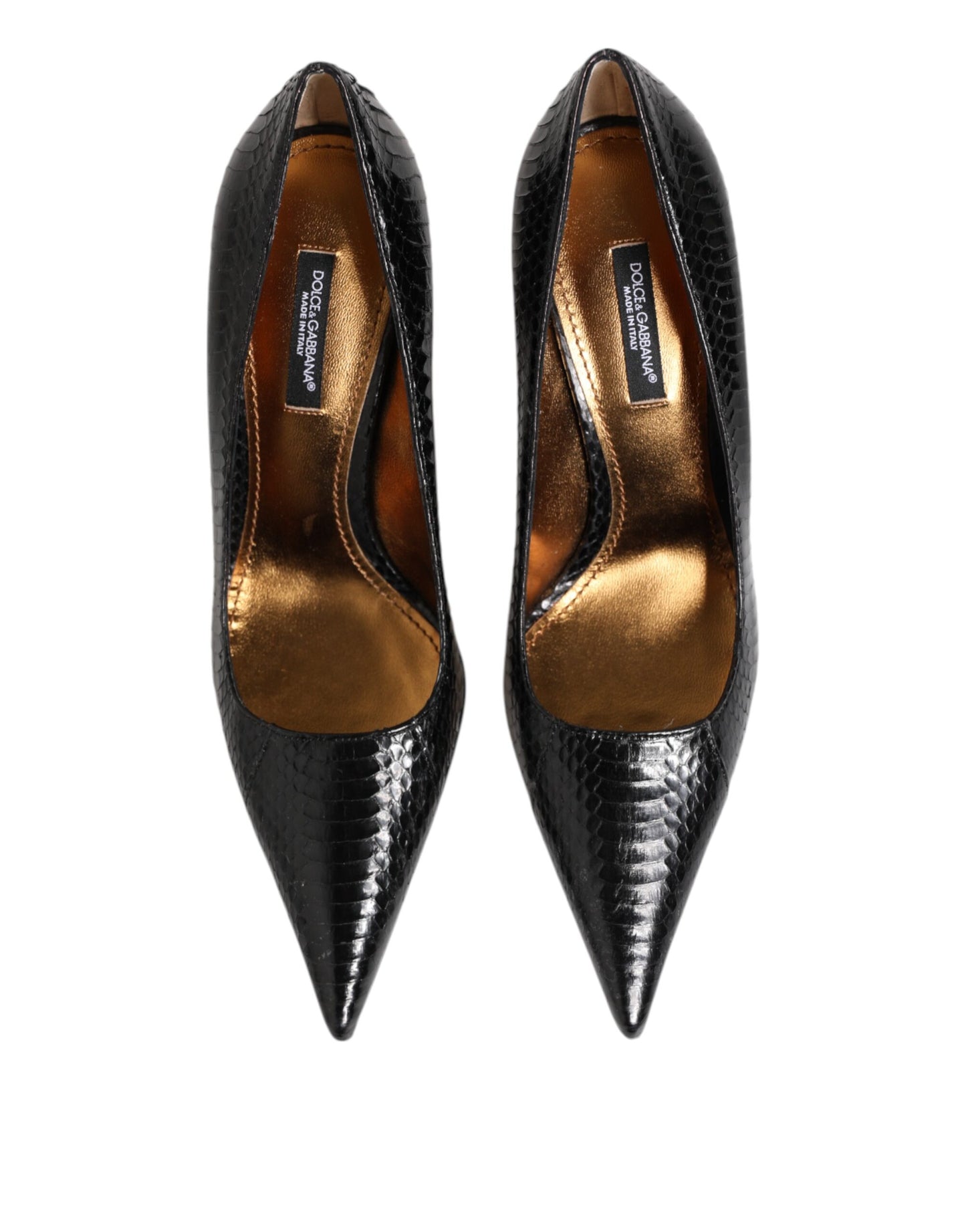 Dolce & Gabbana – Pumps mit Stilettoabsatz aus exotischem Leder in Schwarz