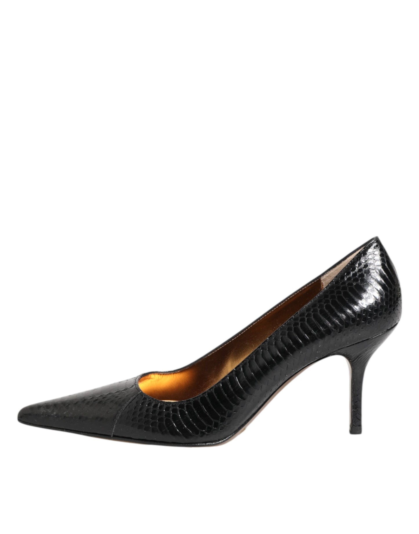 Dolce & Gabbana – Pumps mit Stilettoabsatz aus exotischem Leder in Schwarz