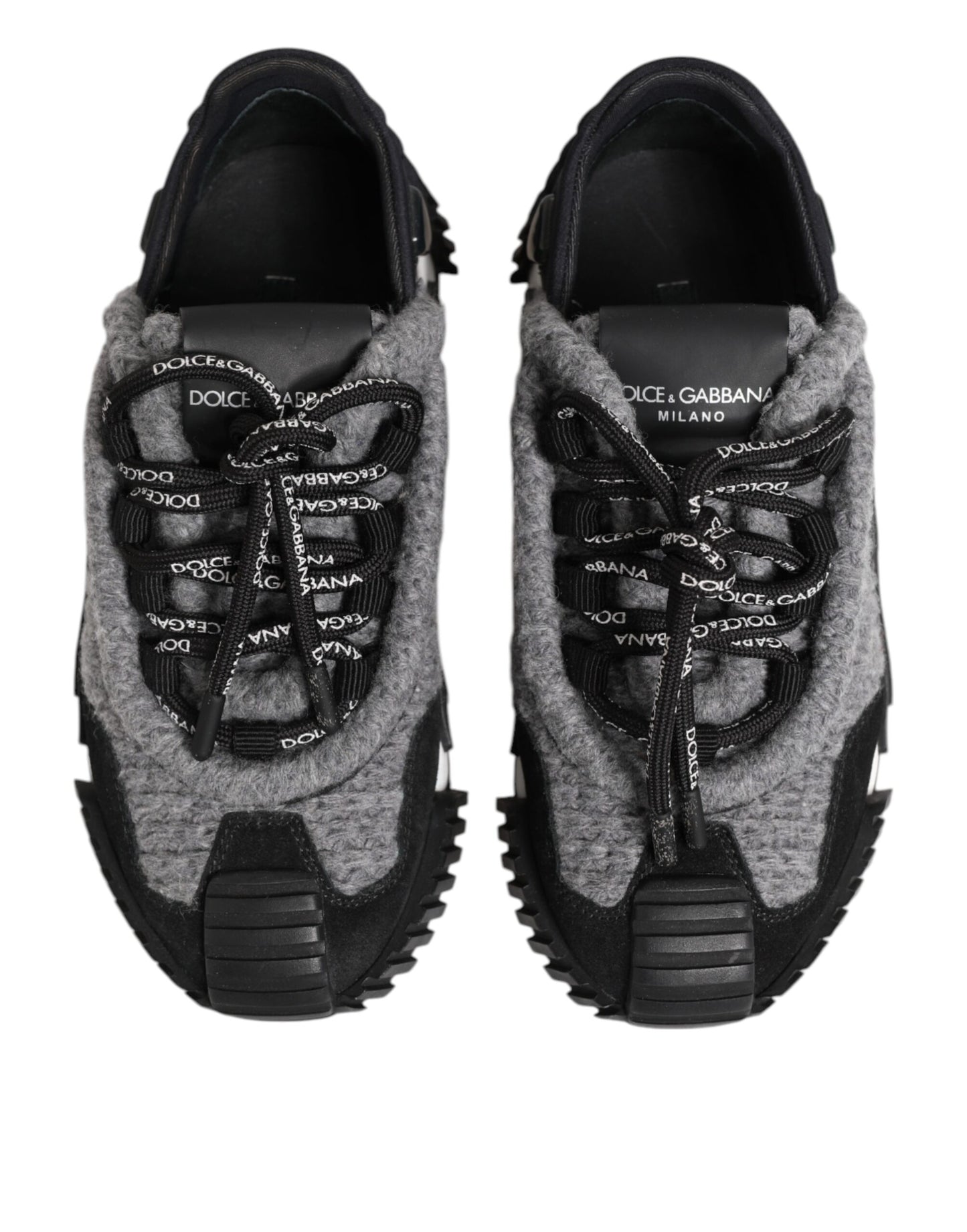 Dolce & Gabbana Schwarz Grau NS1 Low Top Sneakers Schuhe