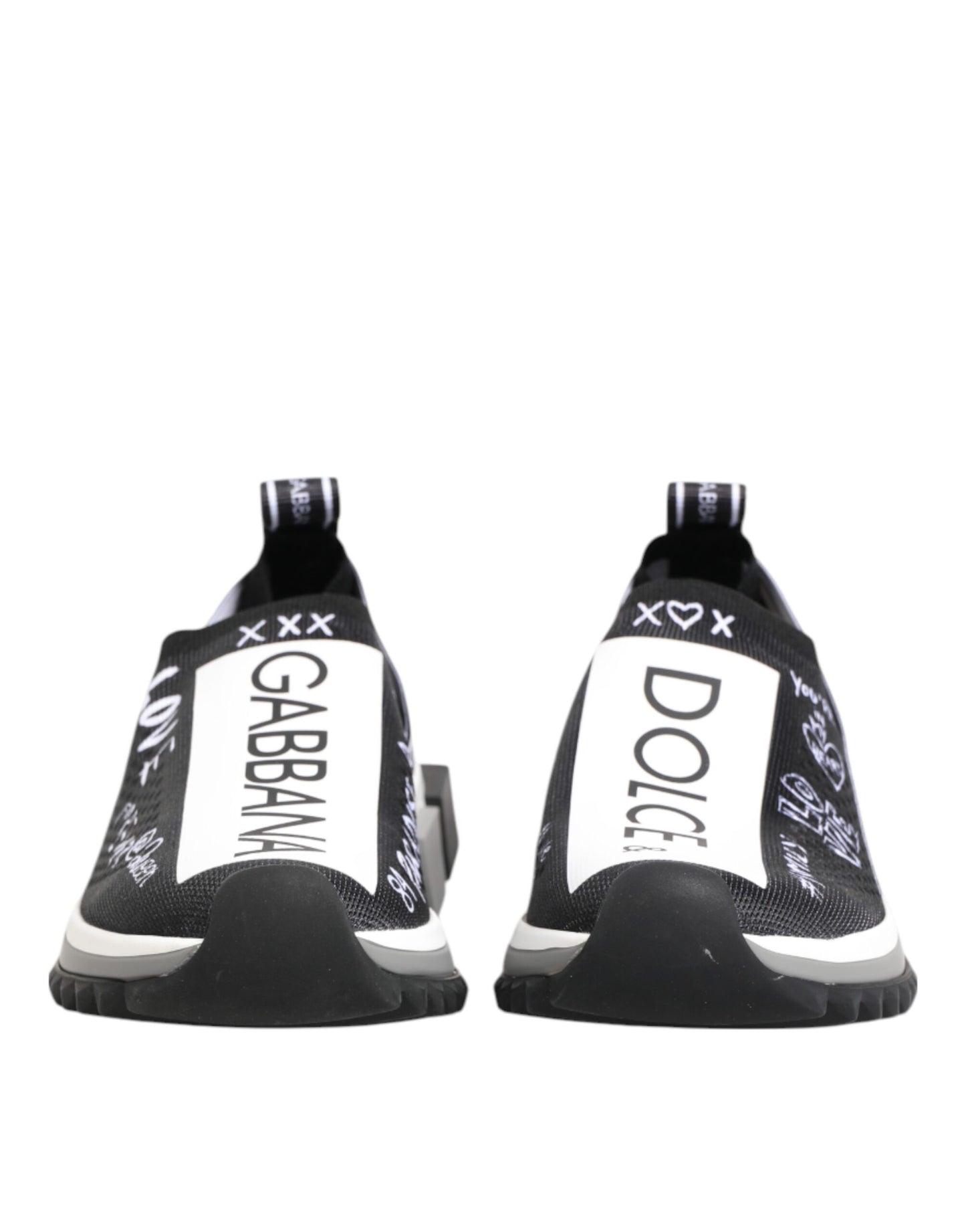 Dolce & Gabbana Schwarz Weiß Sorrento Low Top Sneakers Schuhe