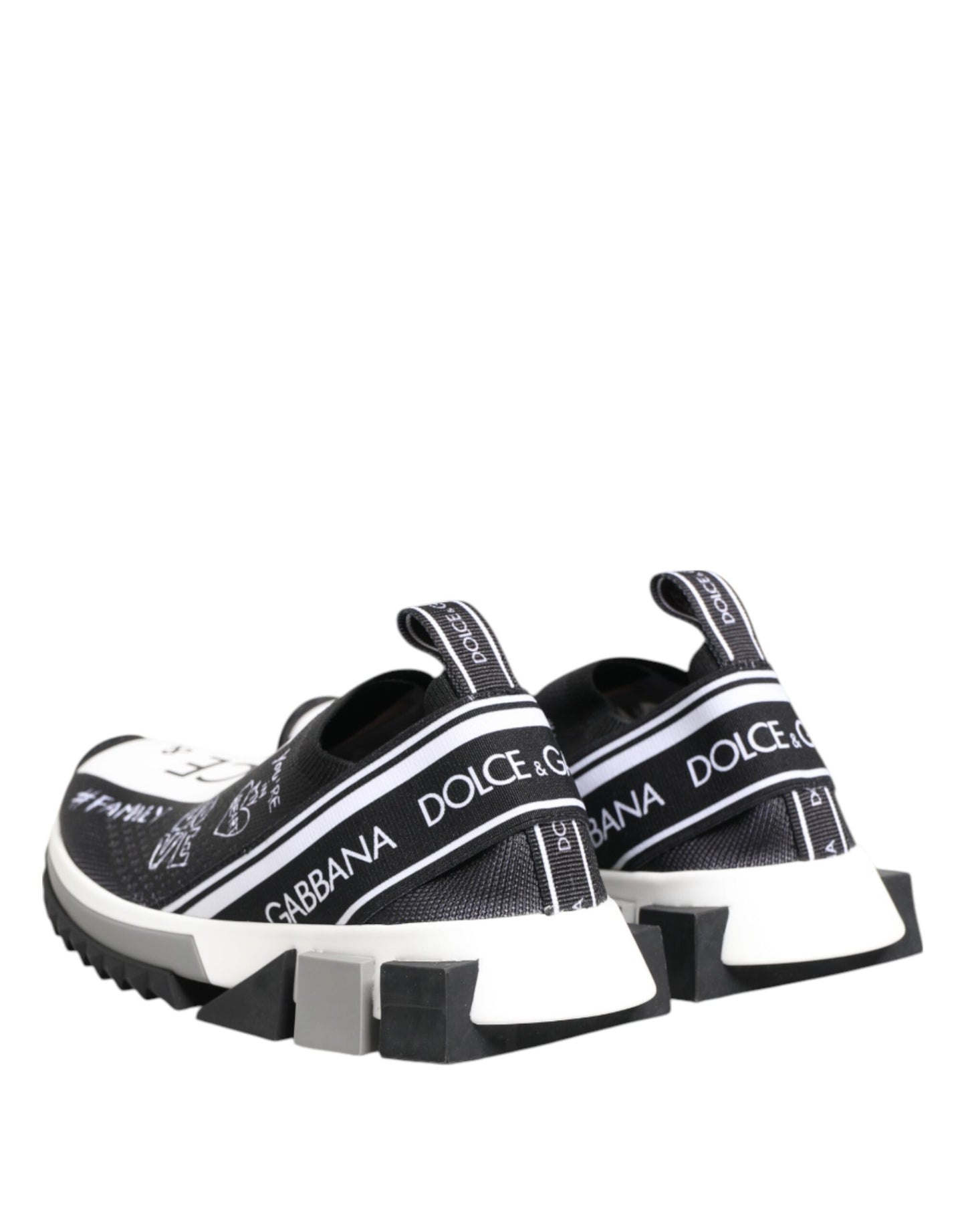 Dolce & Gabbana Schwarz Weiß Sorrento Low Top Sneakers Schuhe