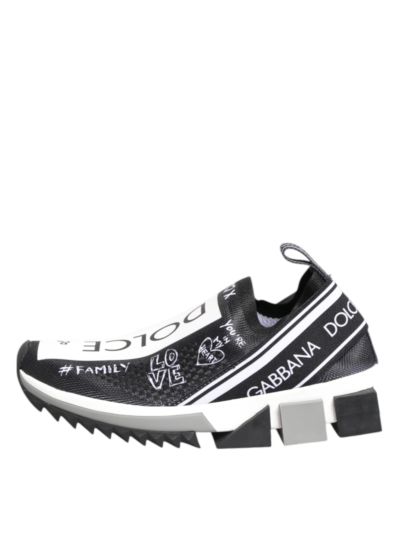 Dolce & Gabbana Schwarz Weiß Sorrento Low Top Sneakers Schuhe