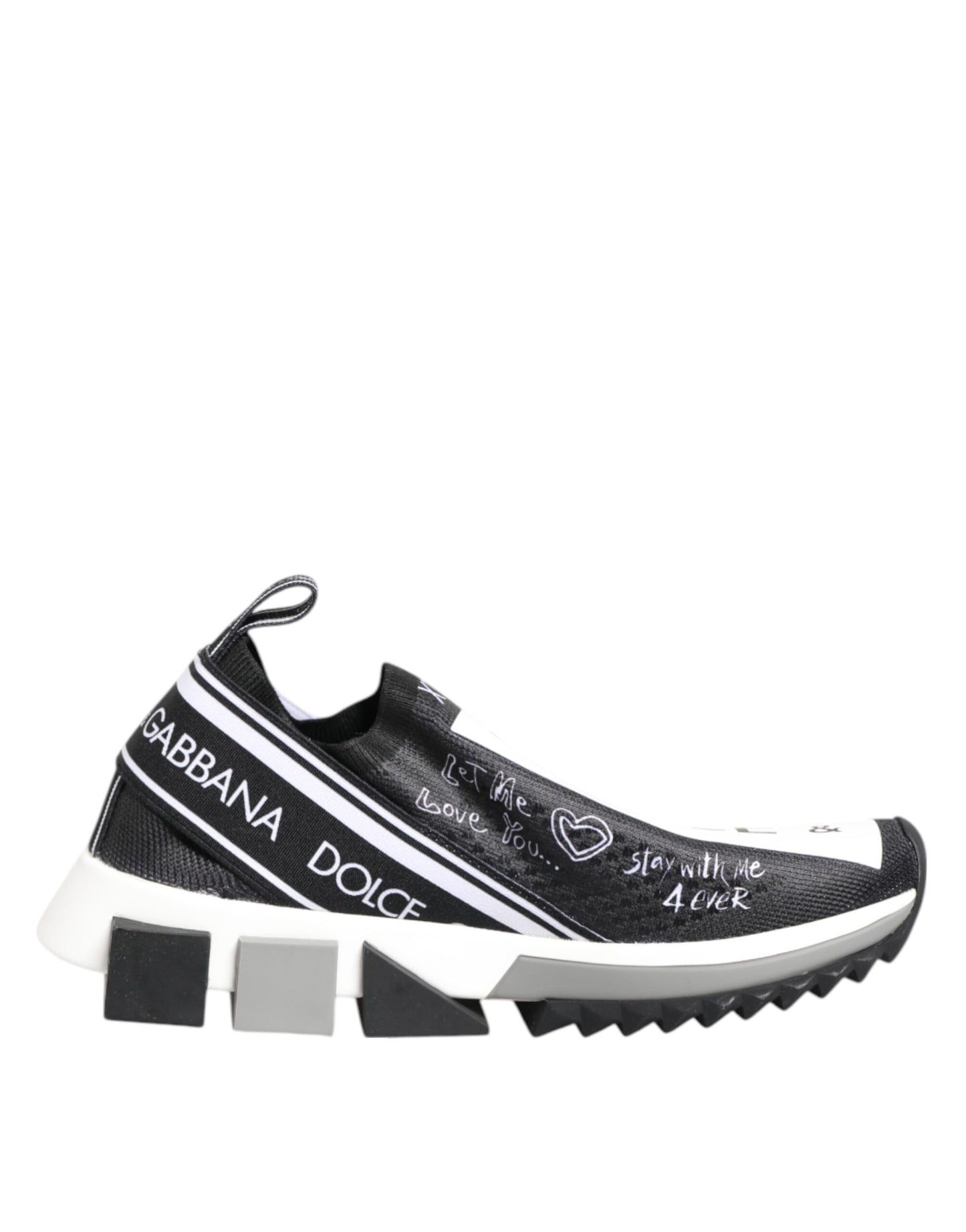 Dolce & Gabbana Schwarz Weiß Sorrento Low Top Sneakers Schuhe