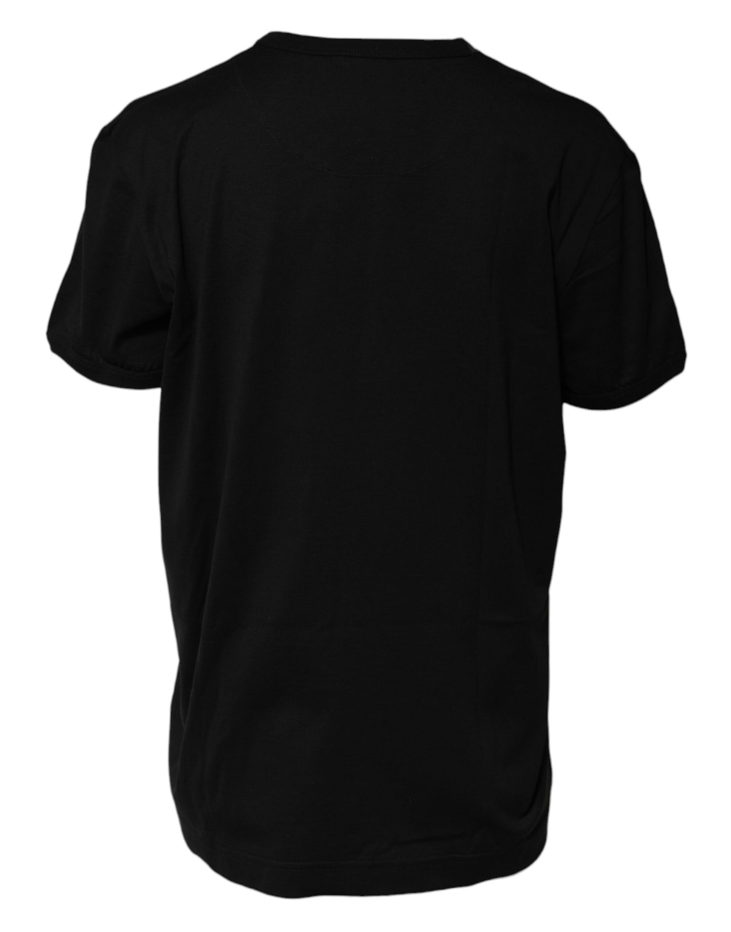 Dolce & Gabbana – T-Shirt „Goodluck Tee“ aus schwarzer Baumwolle mit Rundhalsausschnitt