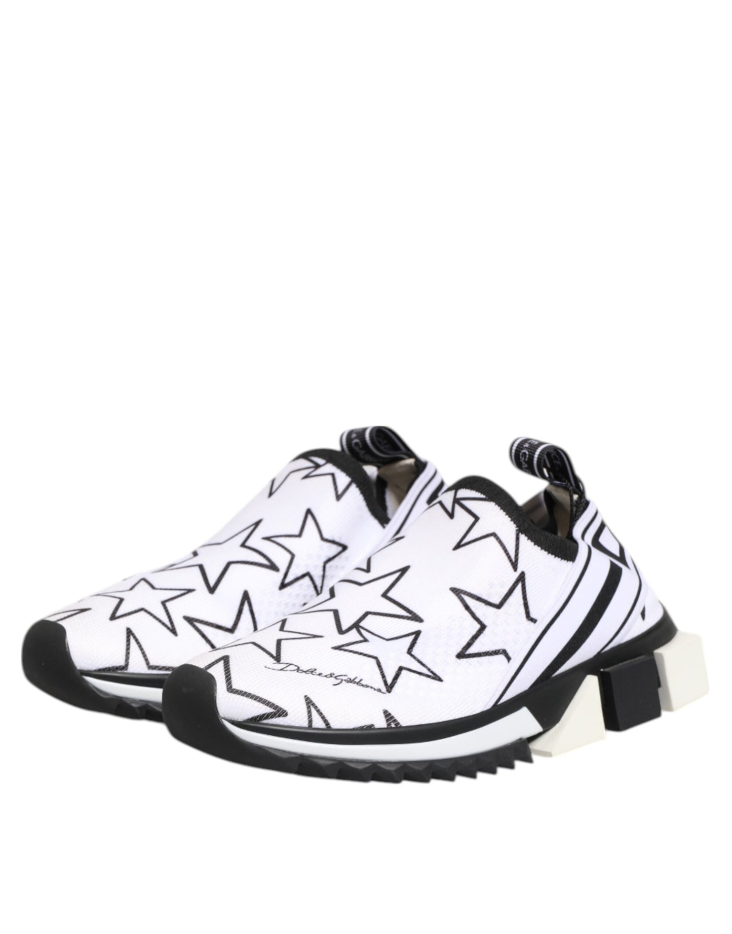 Dolce & Gabbana Sorrento Low Top Sneakers mit weißen Sternen