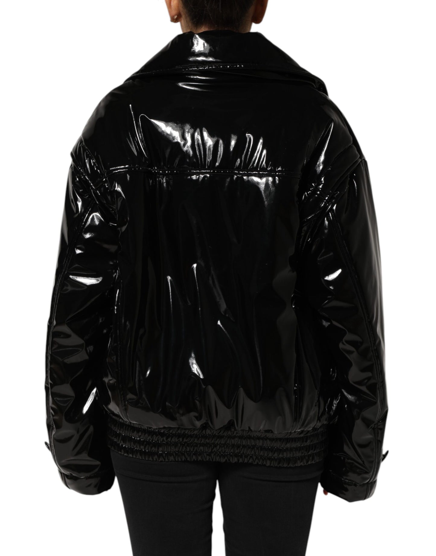 Dolce & Gabbana – Schwarze Steppjacke aus Polyester