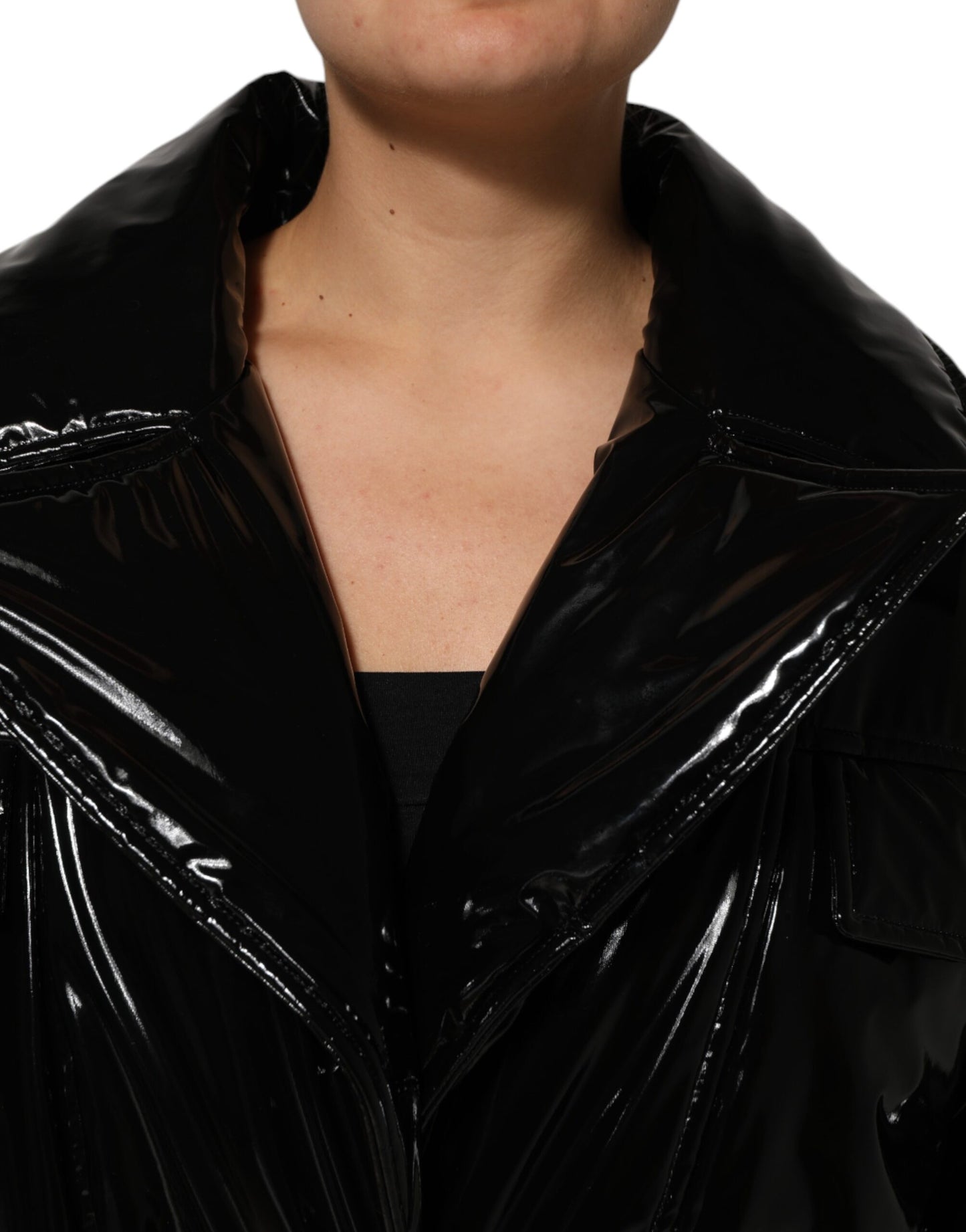 Dolce & Gabbana – Schwarze Steppjacke aus Polyester