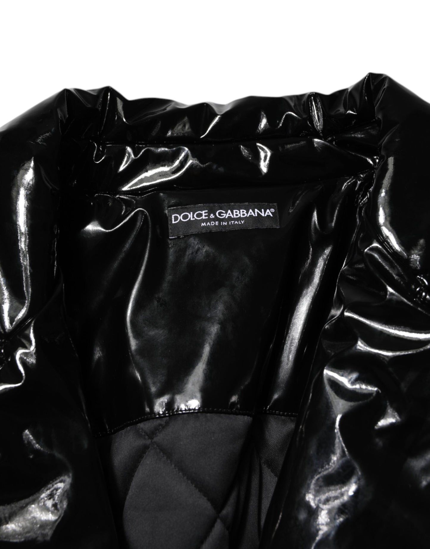 Dolce & Gabbana – Schwarze Steppjacke aus Polyester