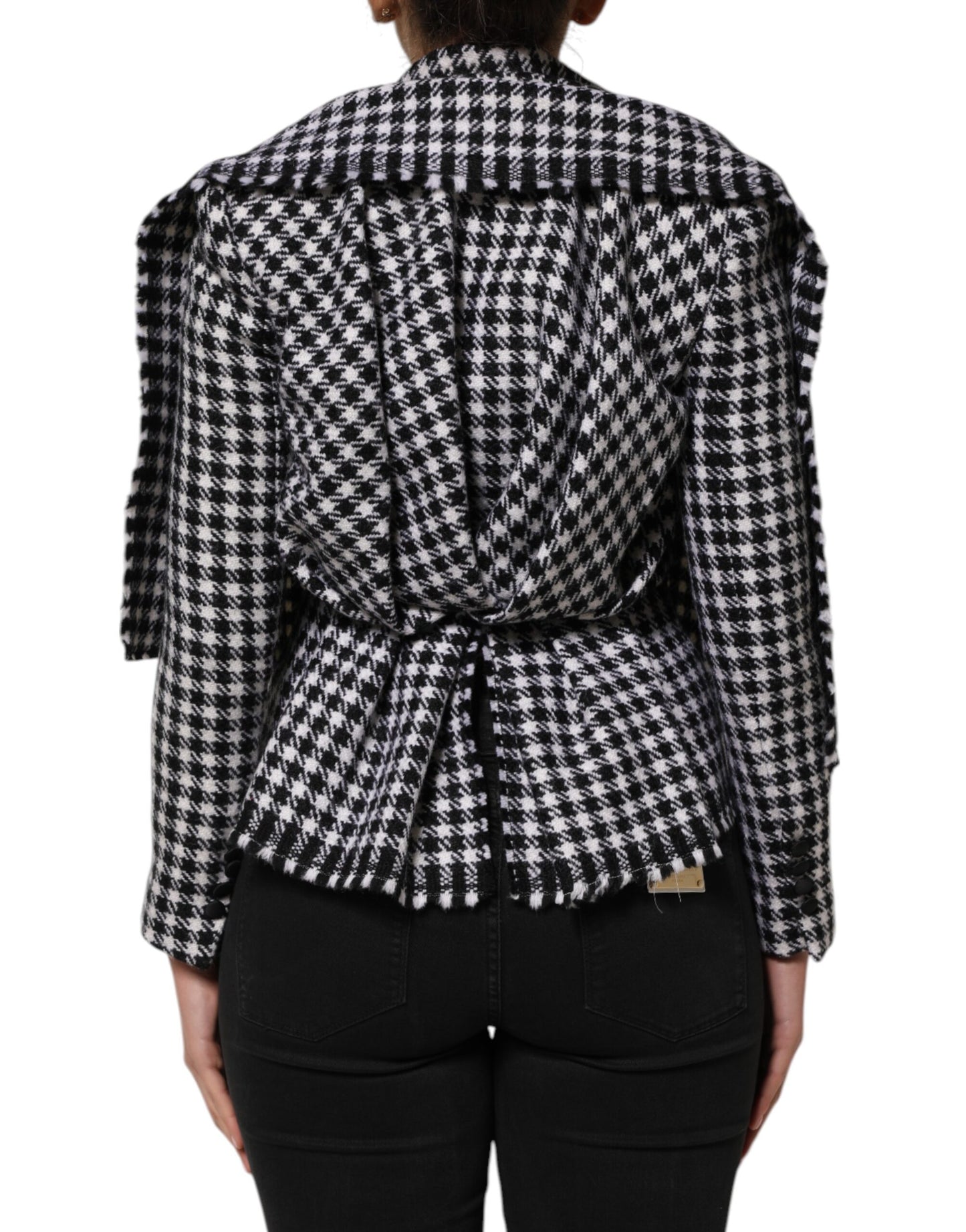 Dolce & Gabbana Mehrfarbige, einfarbig gemusterte Wolljacke