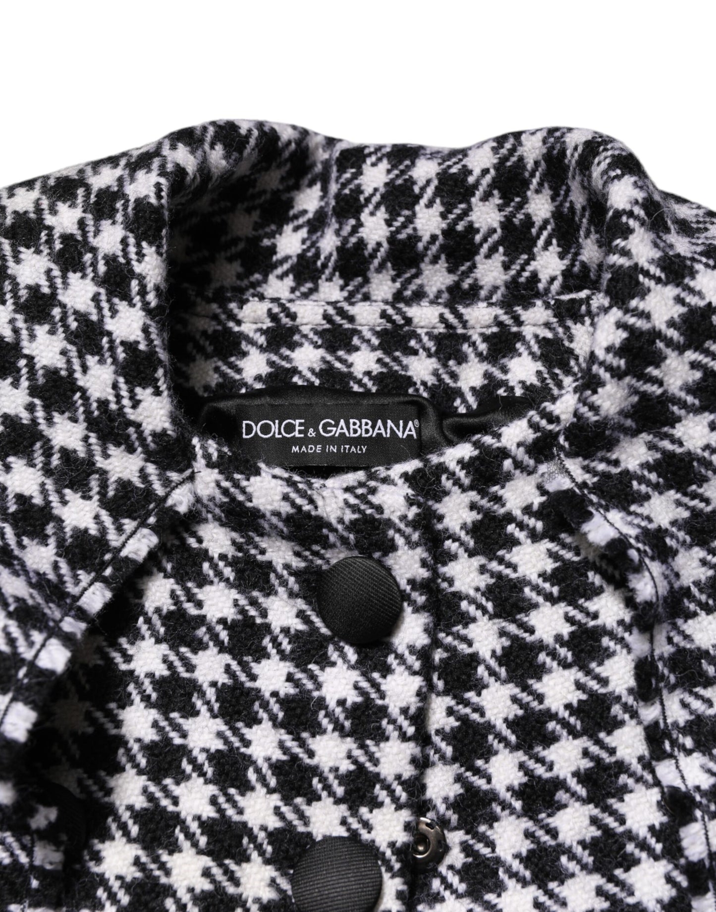 Dolce & Gabbana Mehrfarbige, einfarbig gemusterte Wolljacke